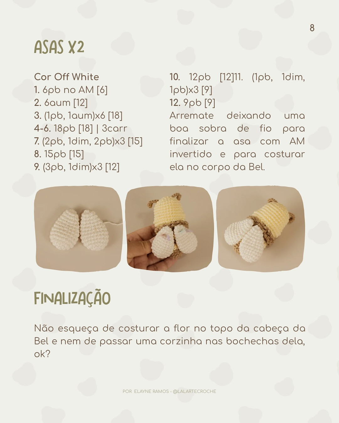 Gráfico de crochê da abelhinha Bel