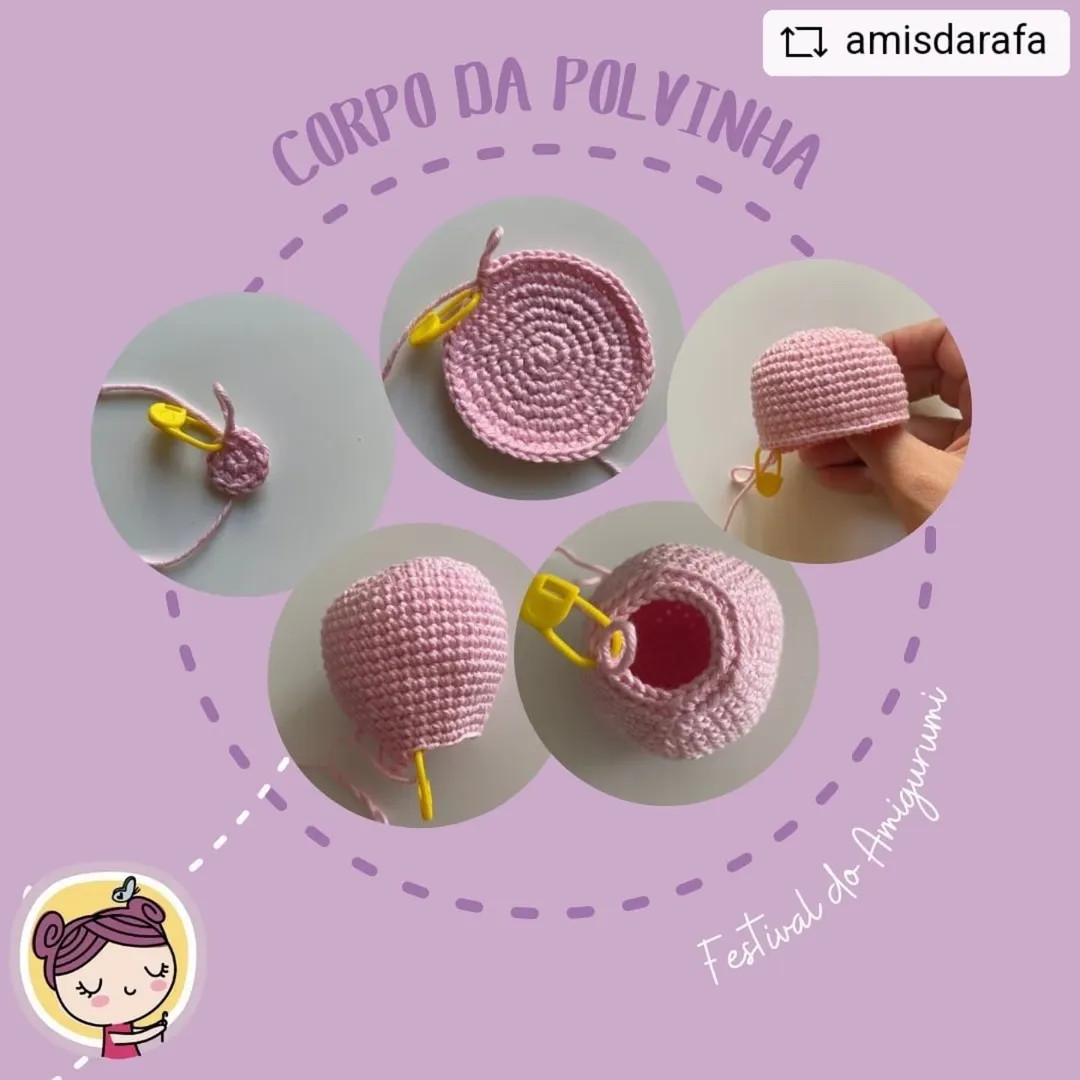 Gráfico de crochê da Antonella, a polvinha: receita grátis.