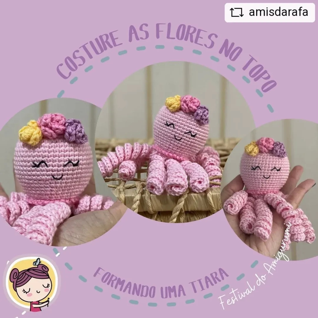 Gráfico de crochê da Antonella, a polvinha: receita grátis.