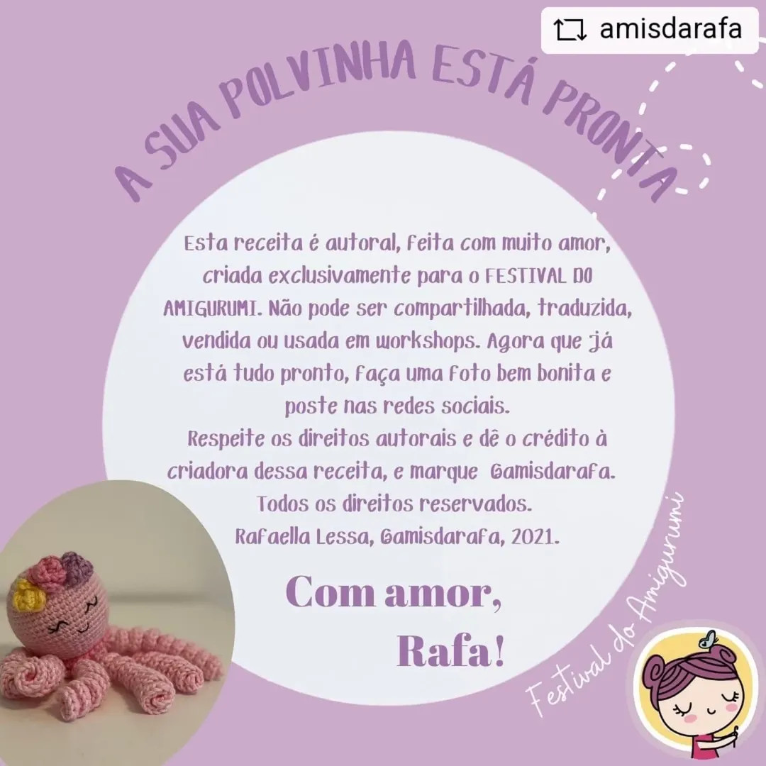 Gráfico de crochê da Antonella, a polvinha: receita grátis.
