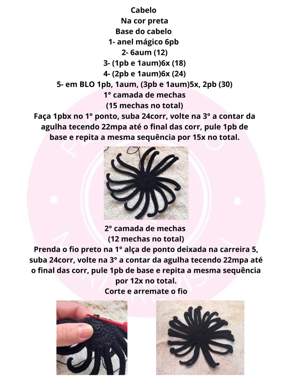 Gráfico de crochê da Branca de Neve