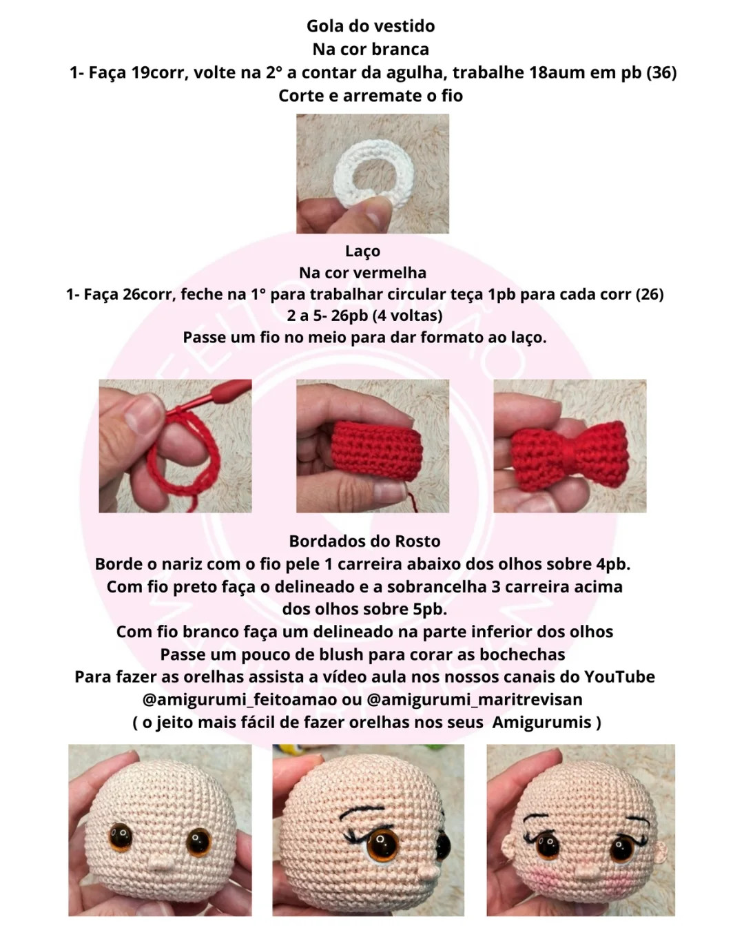 Gráfico de crochê da Branca de Neve