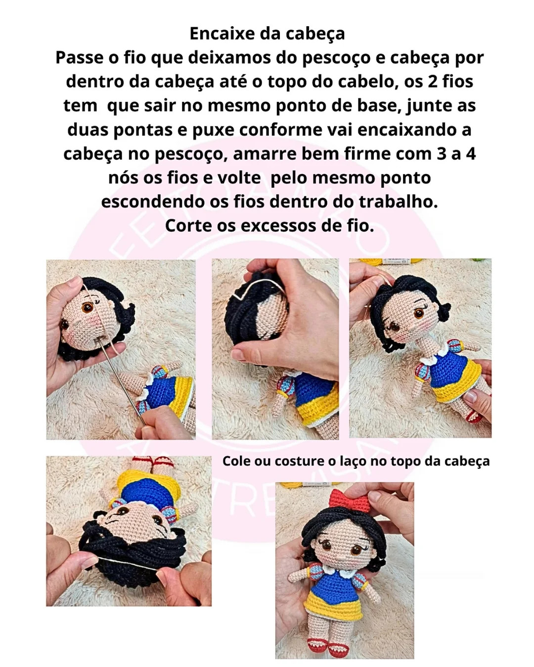 Gráfico de crochê da Branca de Neve