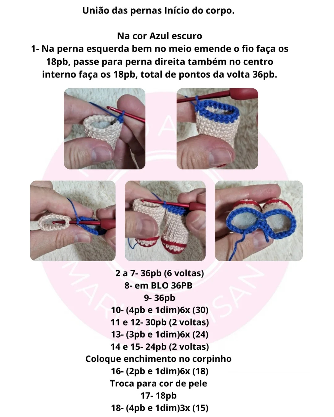 Gráfico de crochê da Branca de Neve