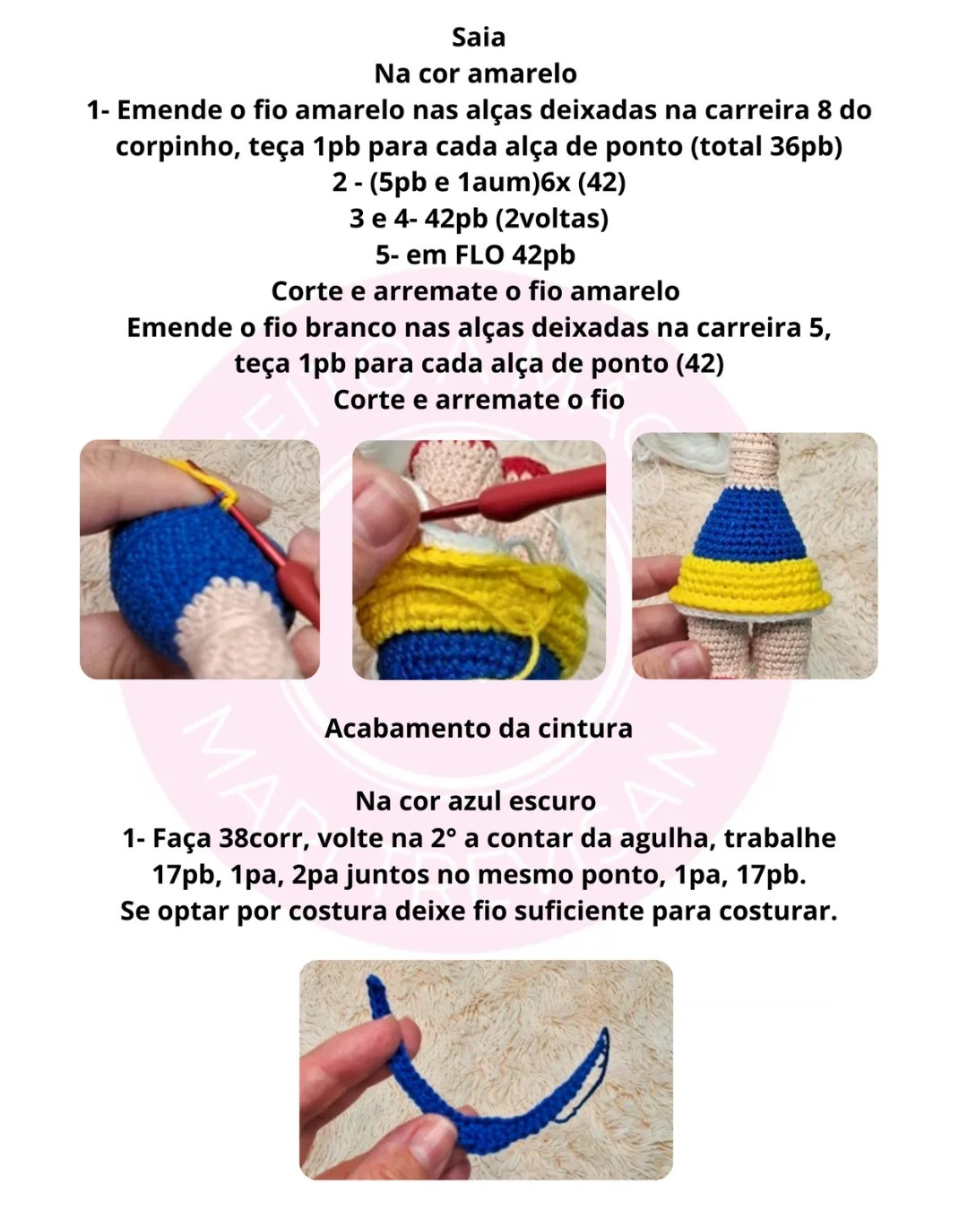 Gráfico de crochê da Branca de Neve