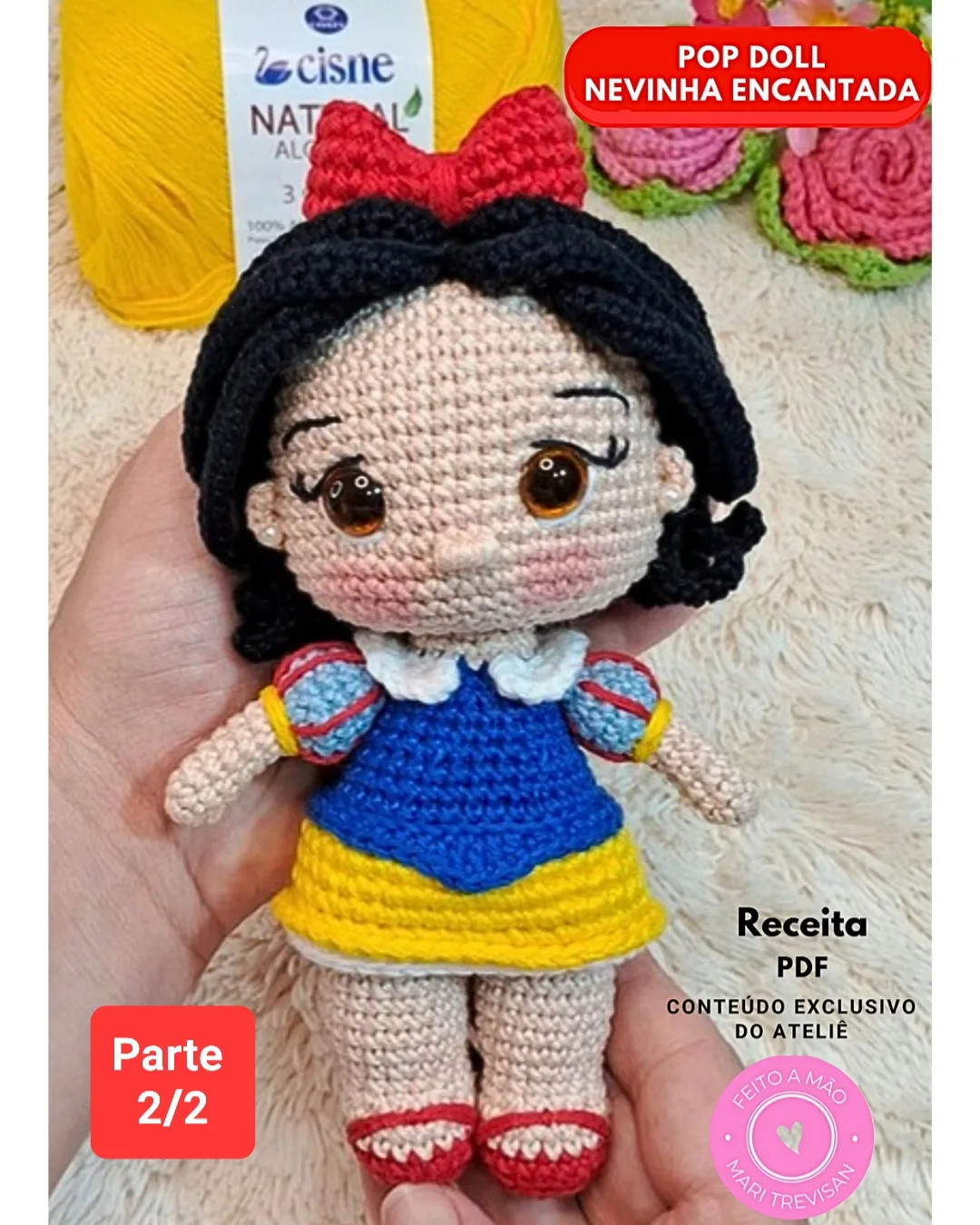 Gráfico de crochê da Branca de Neve