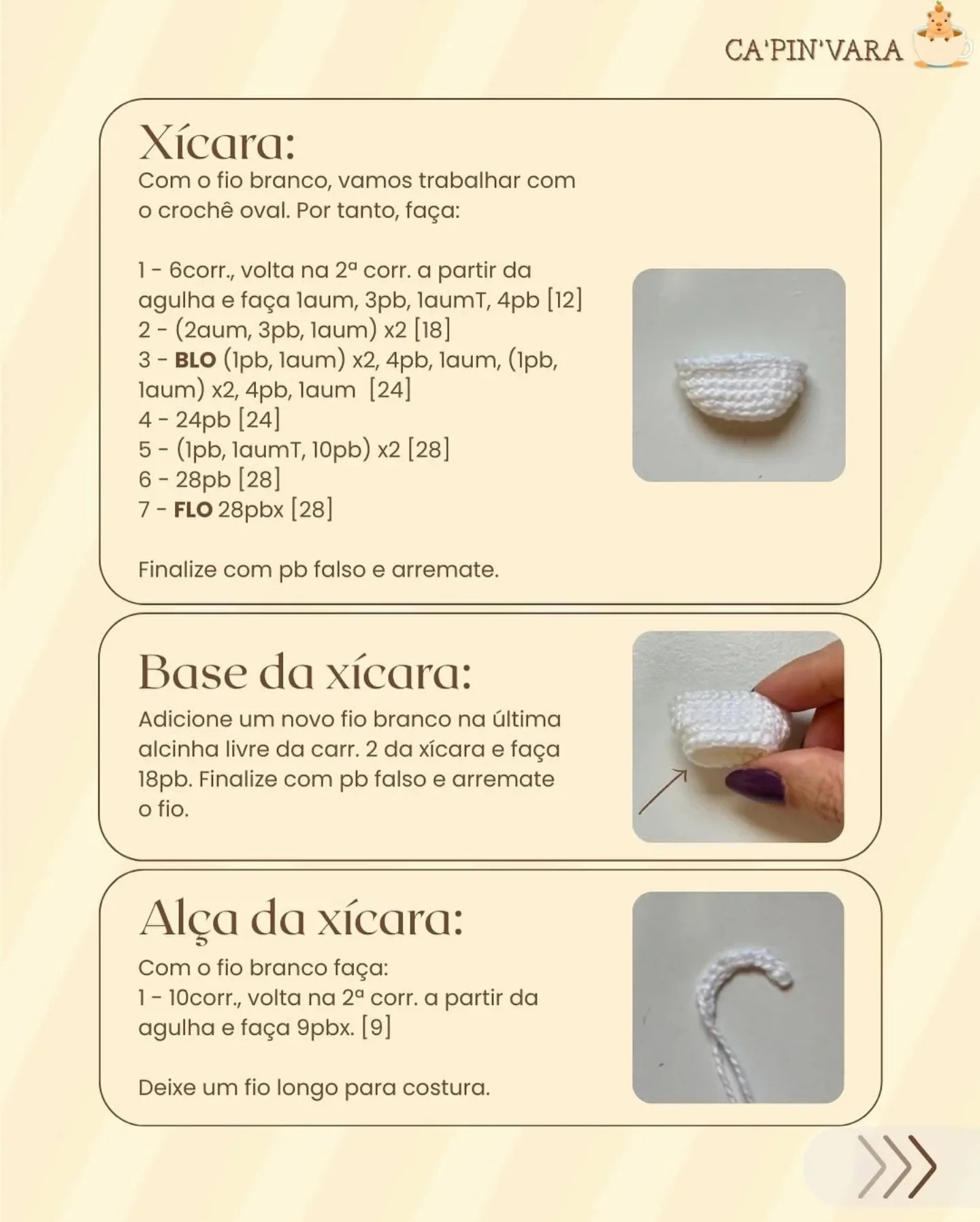 Gráfico de crochê de ursinho em xícara de café: receita gratuita.
