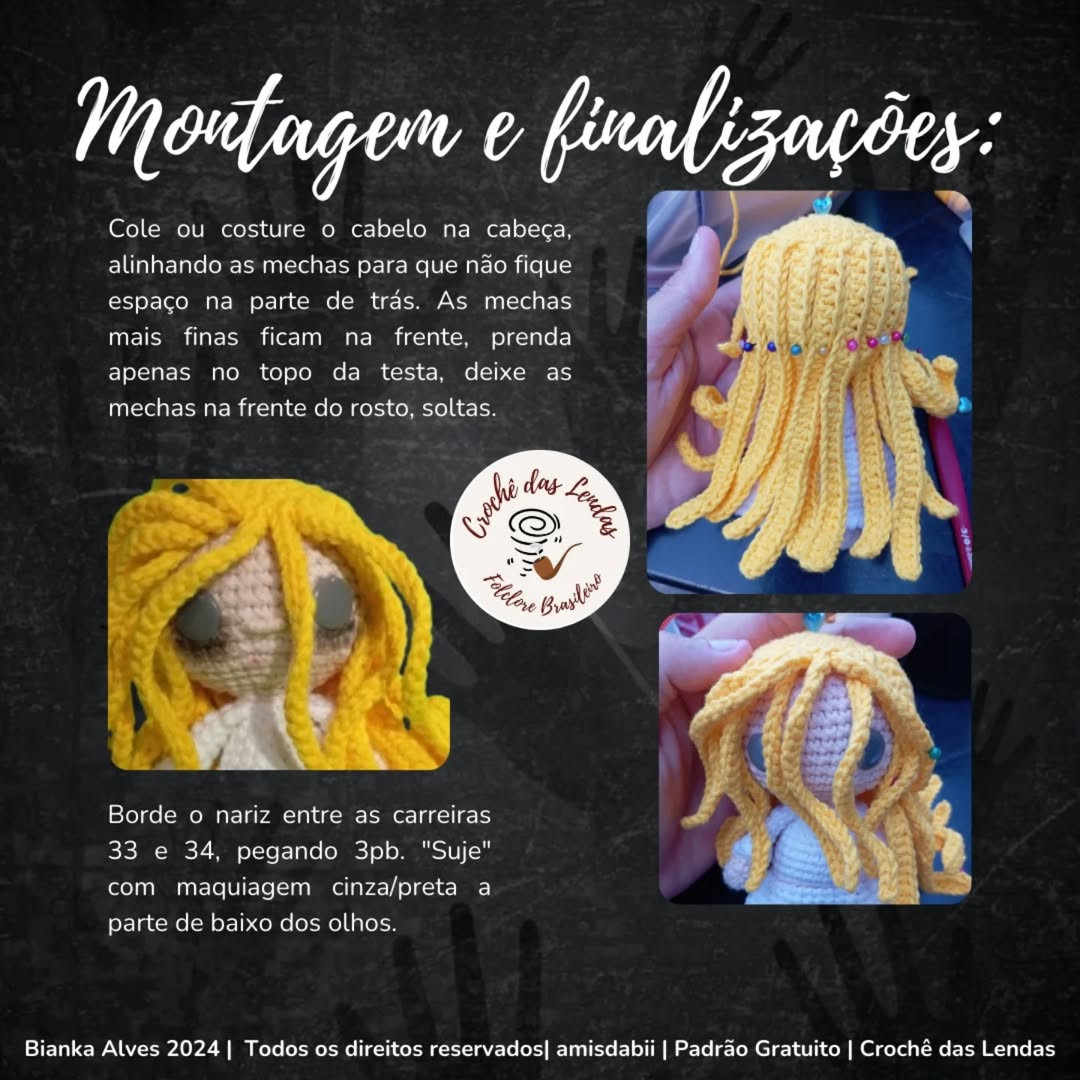Gráfico de Crochê Grátis: A Loira do Banheiro (Sem Costura!)