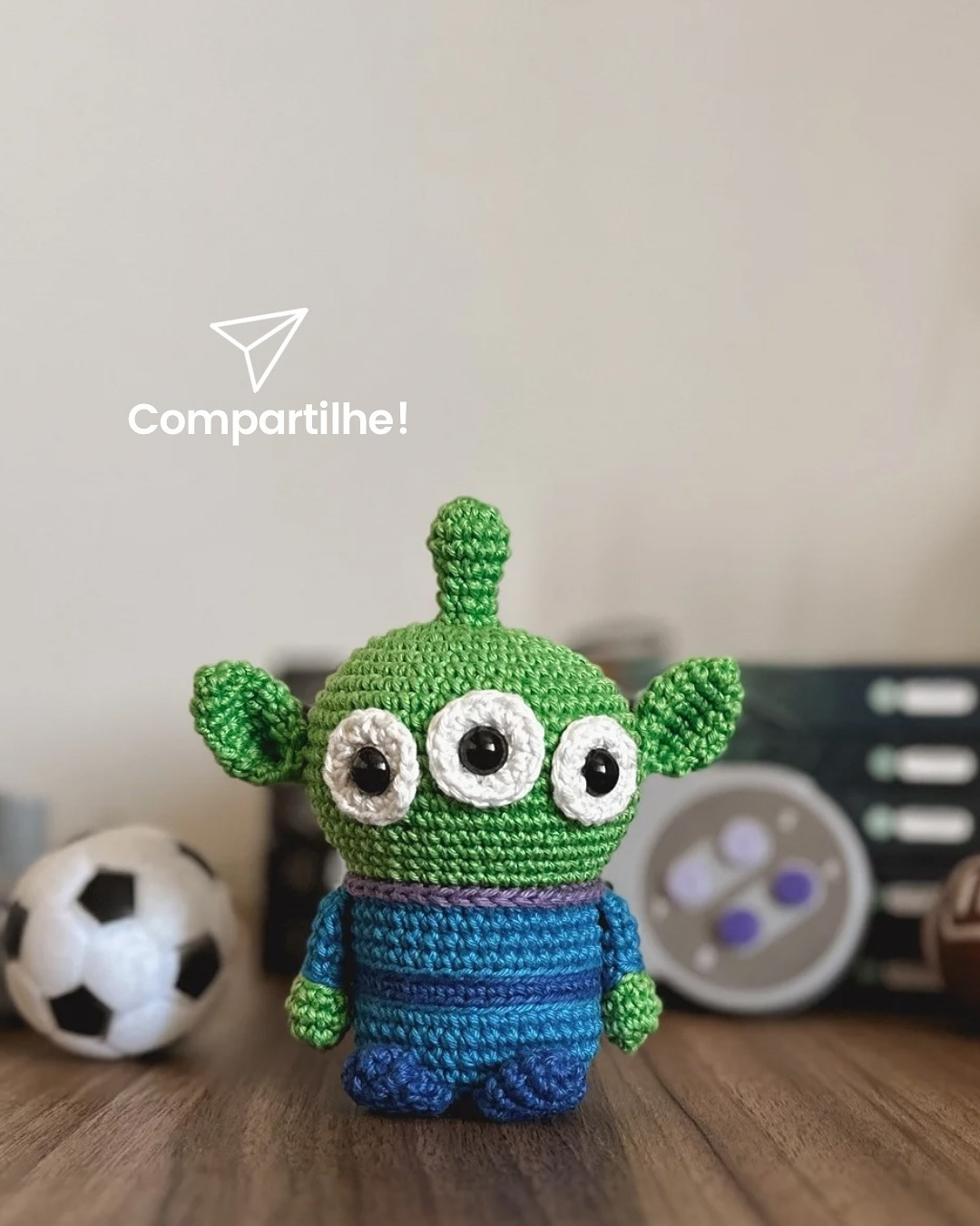 Gráfico de crochê grátis: Alien do Desafio de Janeiro