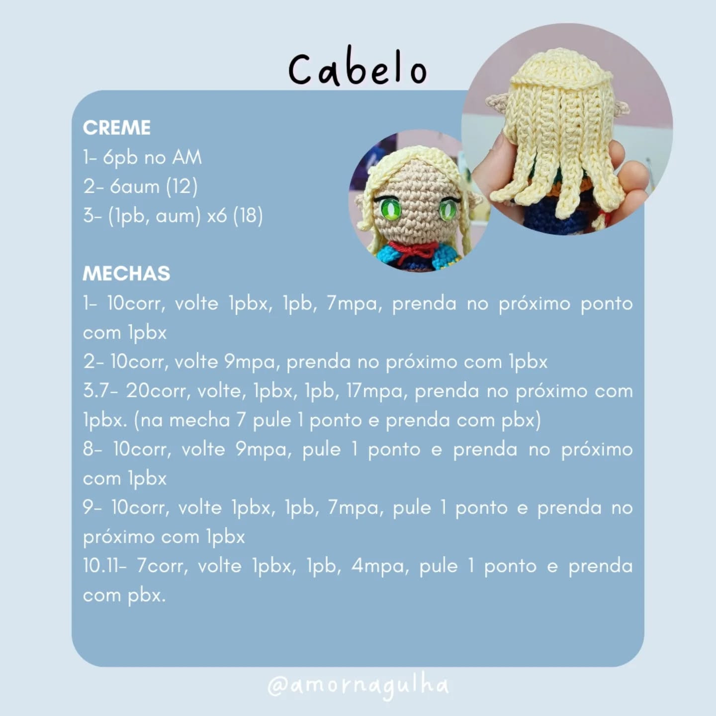 Gráfico de crochê grátis: Amigurumi Marcilhe