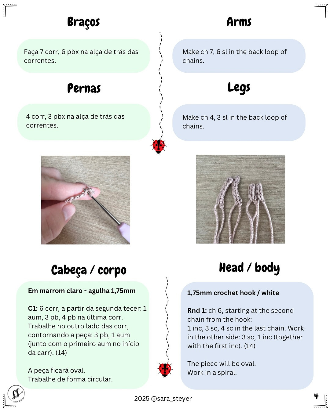 Gráfico de crochê grátis: Bebê lontra amigurumi