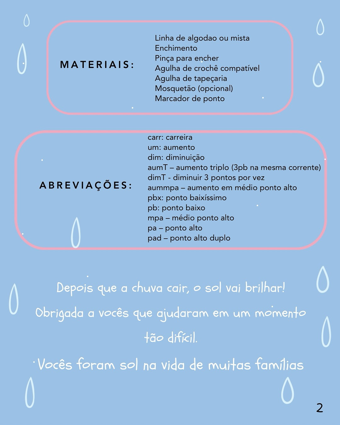 Gráfico de Crochê Grátis: Bolsa de Sol e Chuva