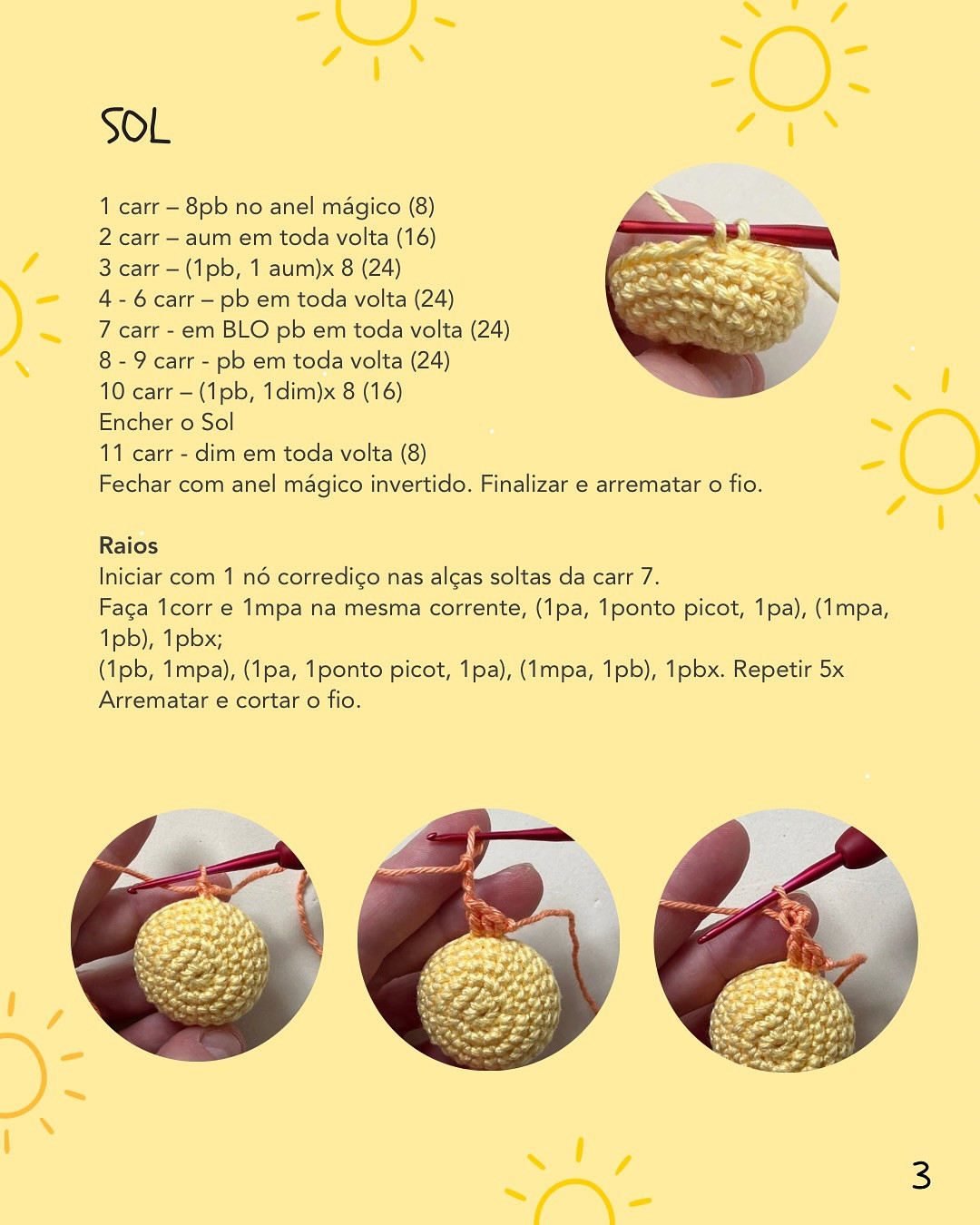 Gráfico de Crochê Grátis: Bolsa de Sol e Chuva