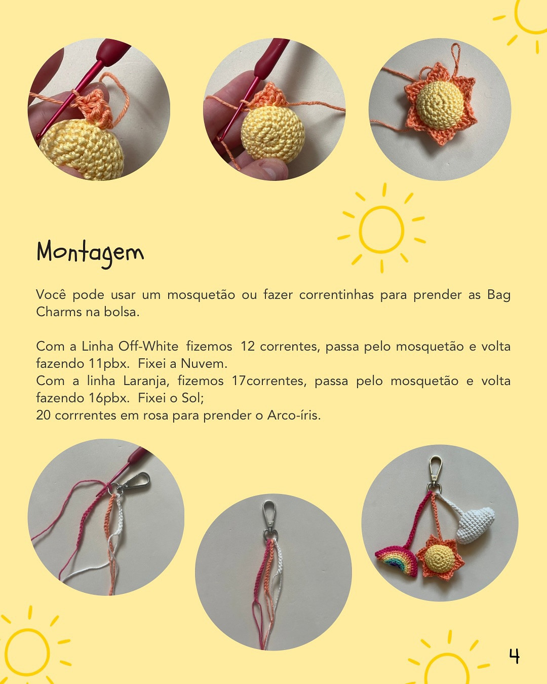 Gráfico de Crochê Grátis: Bolsa de Sol e Chuva