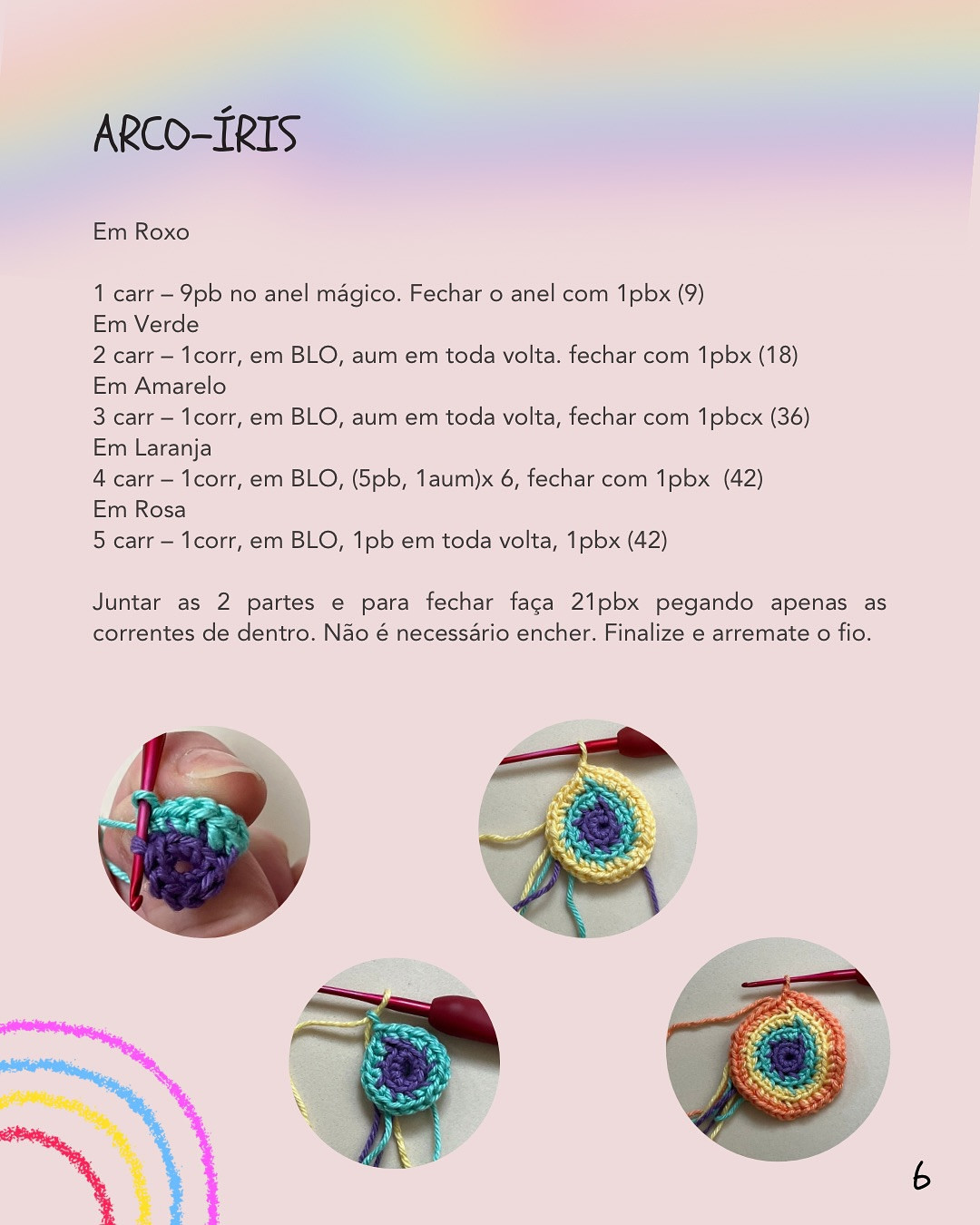Gráfico de Crochê Grátis: Bolsa de Sol e Chuva