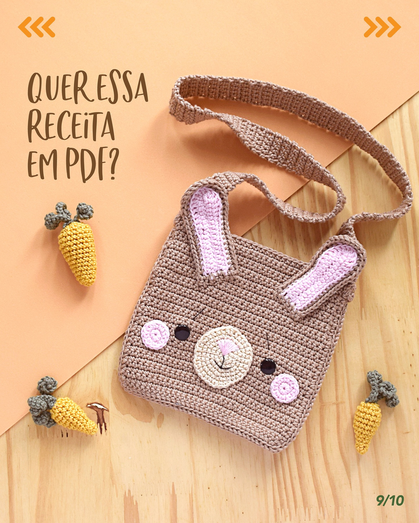Gráfico de crochê grátis: Bolsinha coelhinho