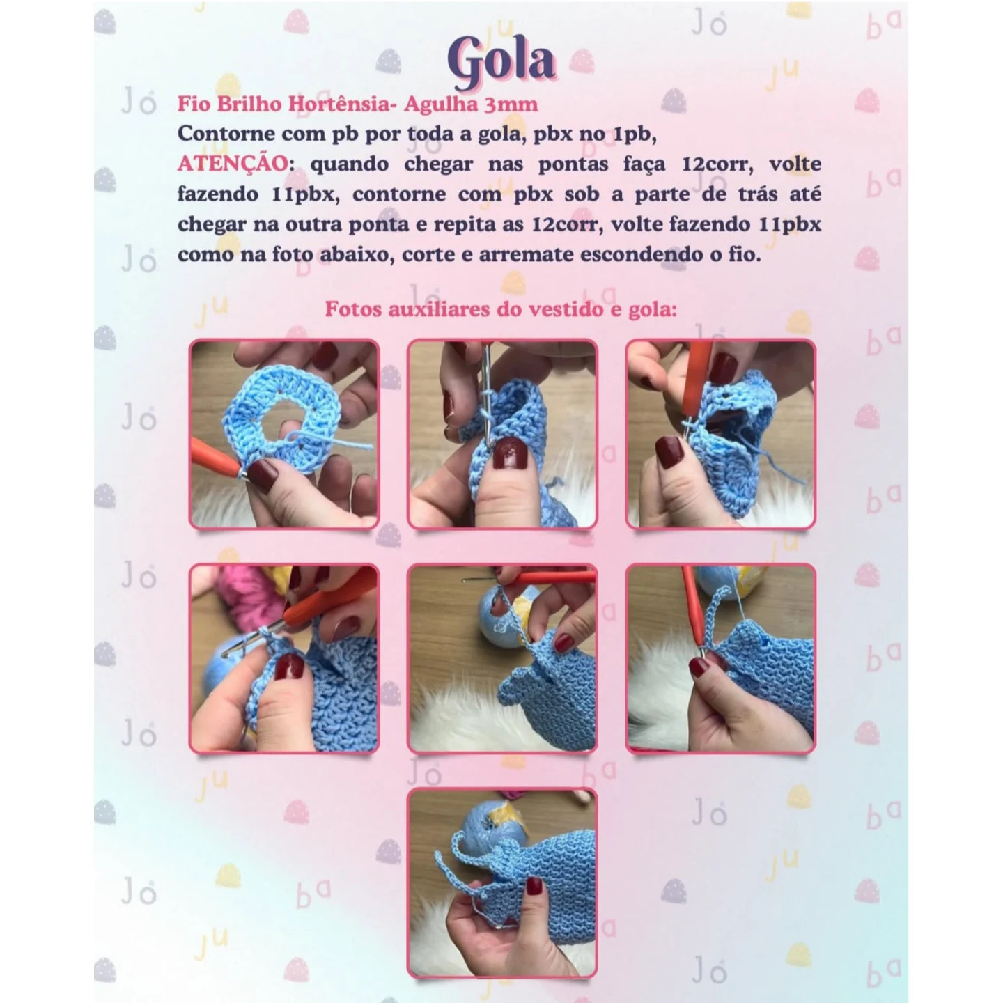 Gráfico de crochê grátis: Boneca Sofia