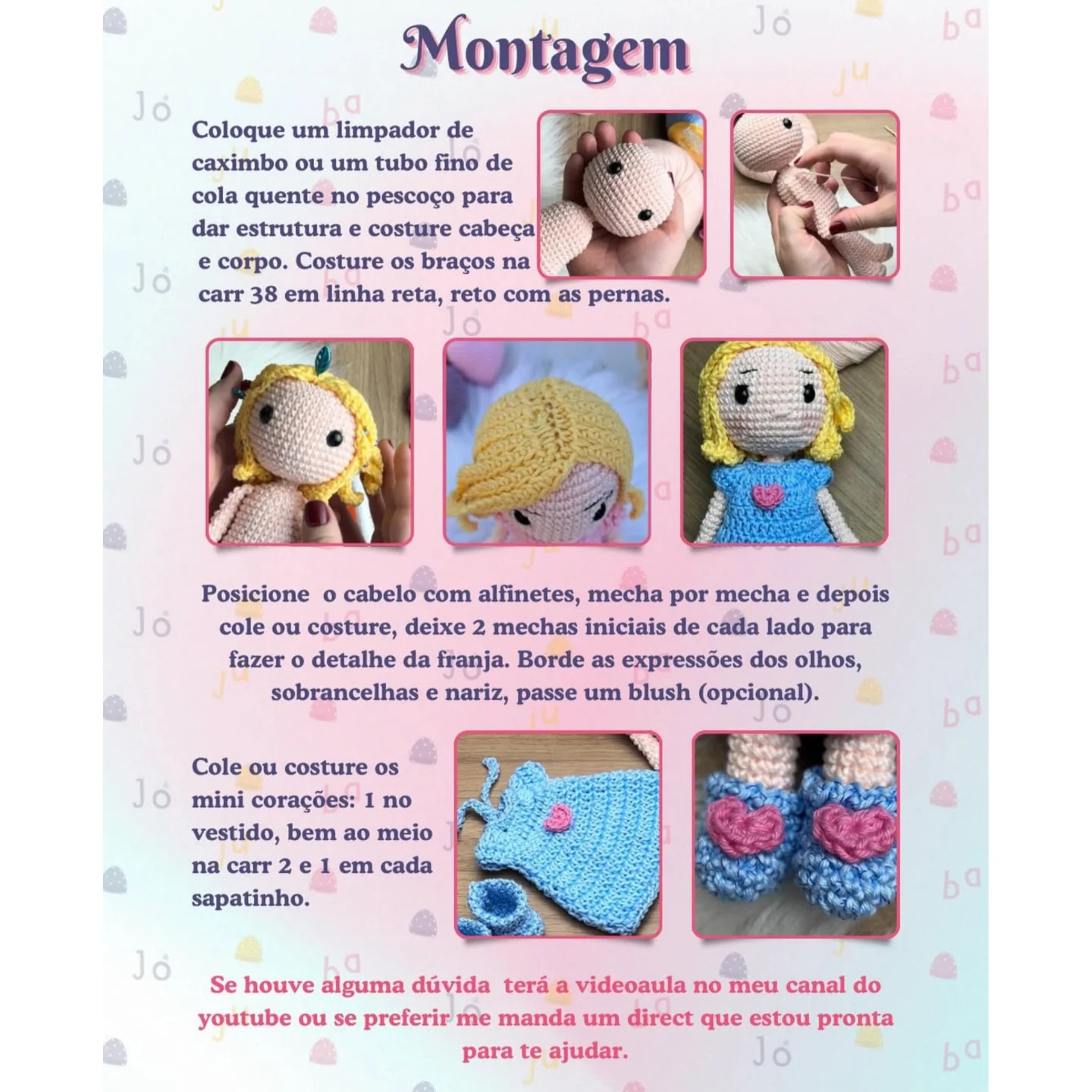 Gráfico de crochê grátis: Boneca Sofia
