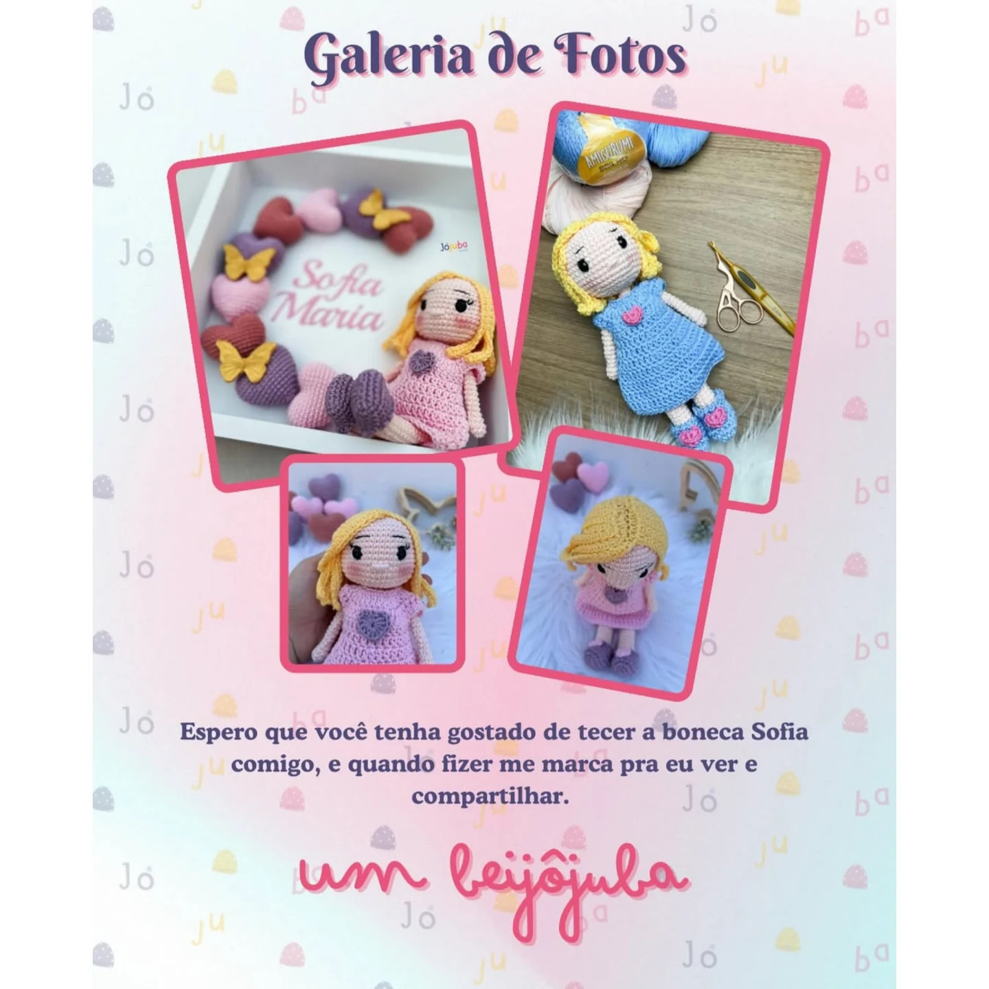 Gráfico de crochê grátis: Boneca Sofia