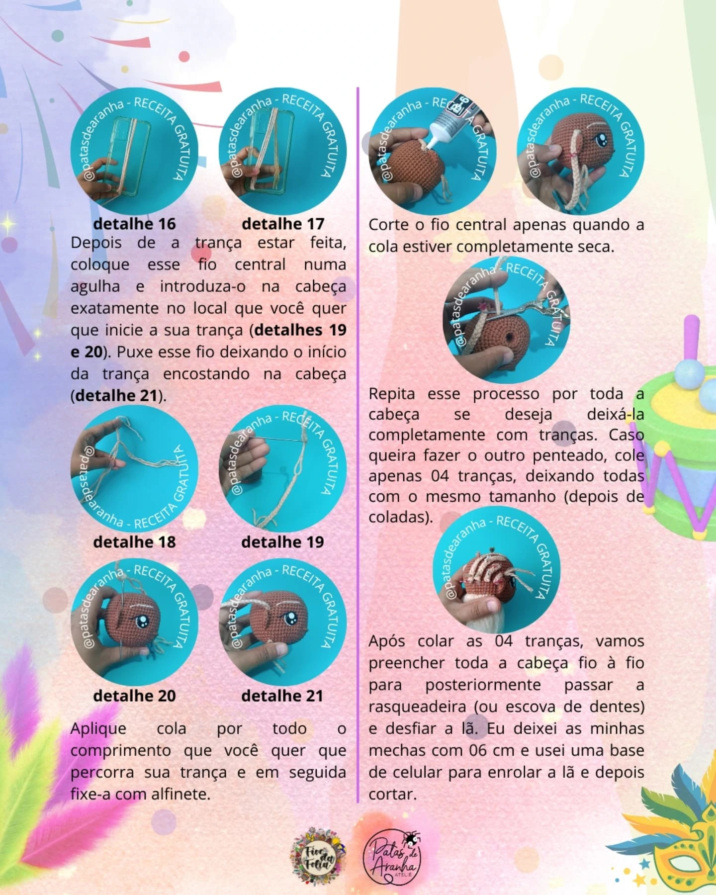 Gráfico de crochê grátis: Boneco Marisa, sem costura!