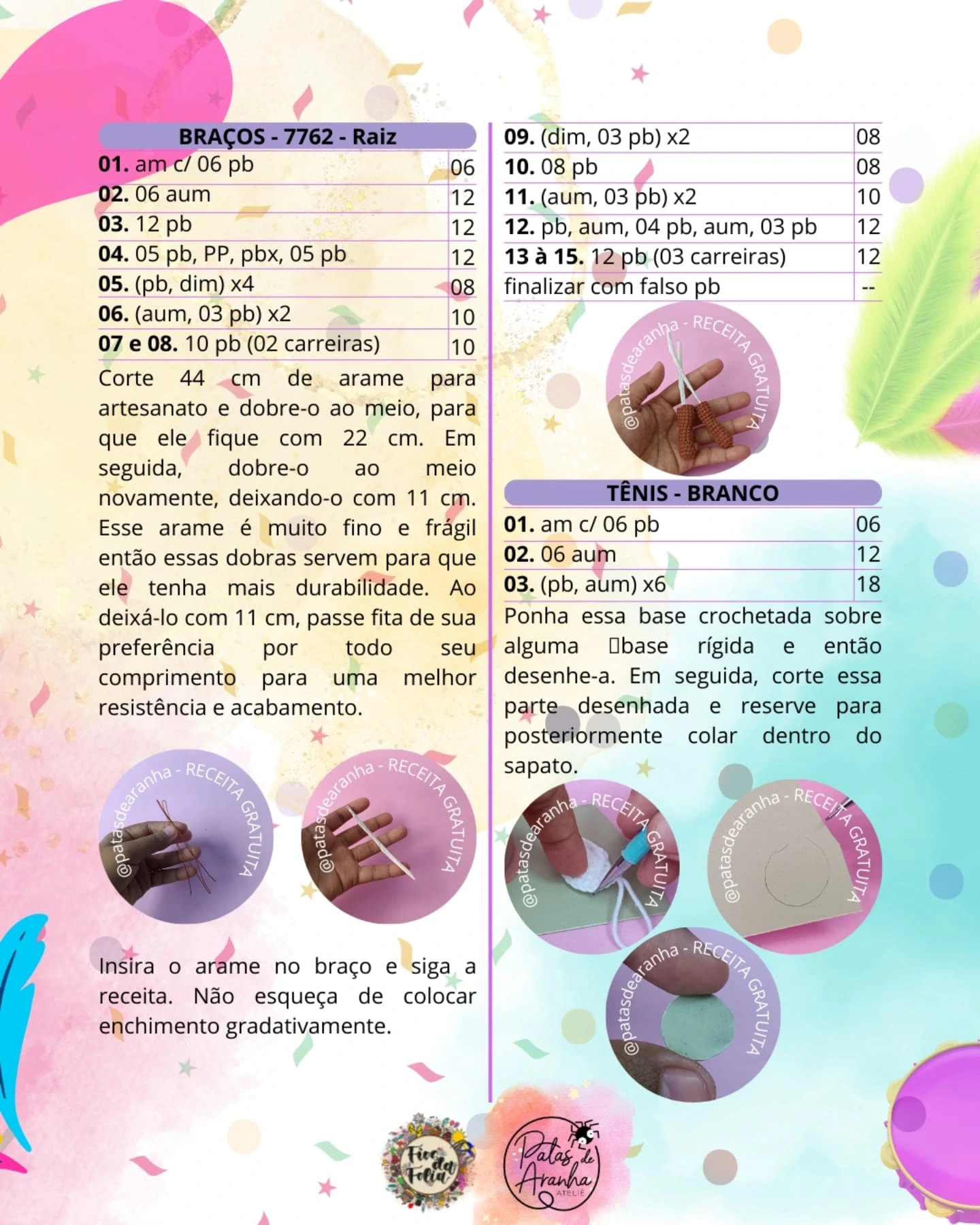 Gráfico de crochê grátis: Boneco Marisa, sem costura!