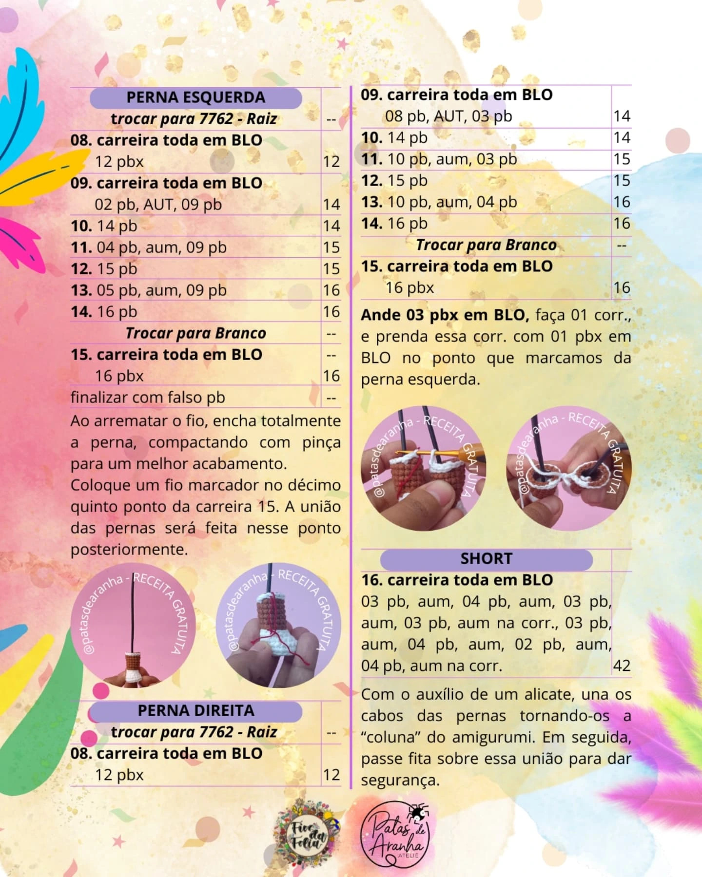 Gráfico de crochê grátis: Boneco Marisa, sem costura!