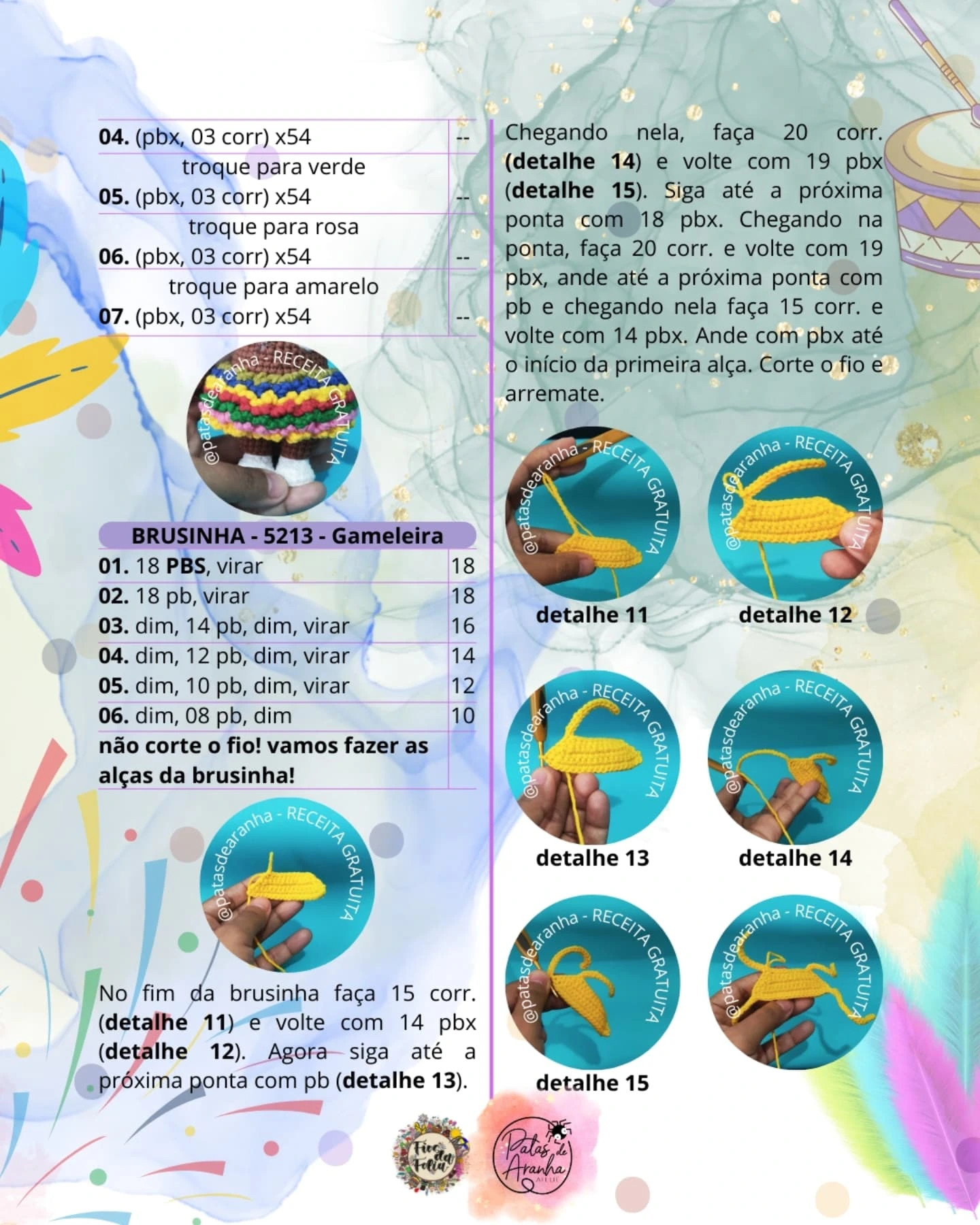 Gráfico de crochê grátis: Boneco Marisa, sem costura!