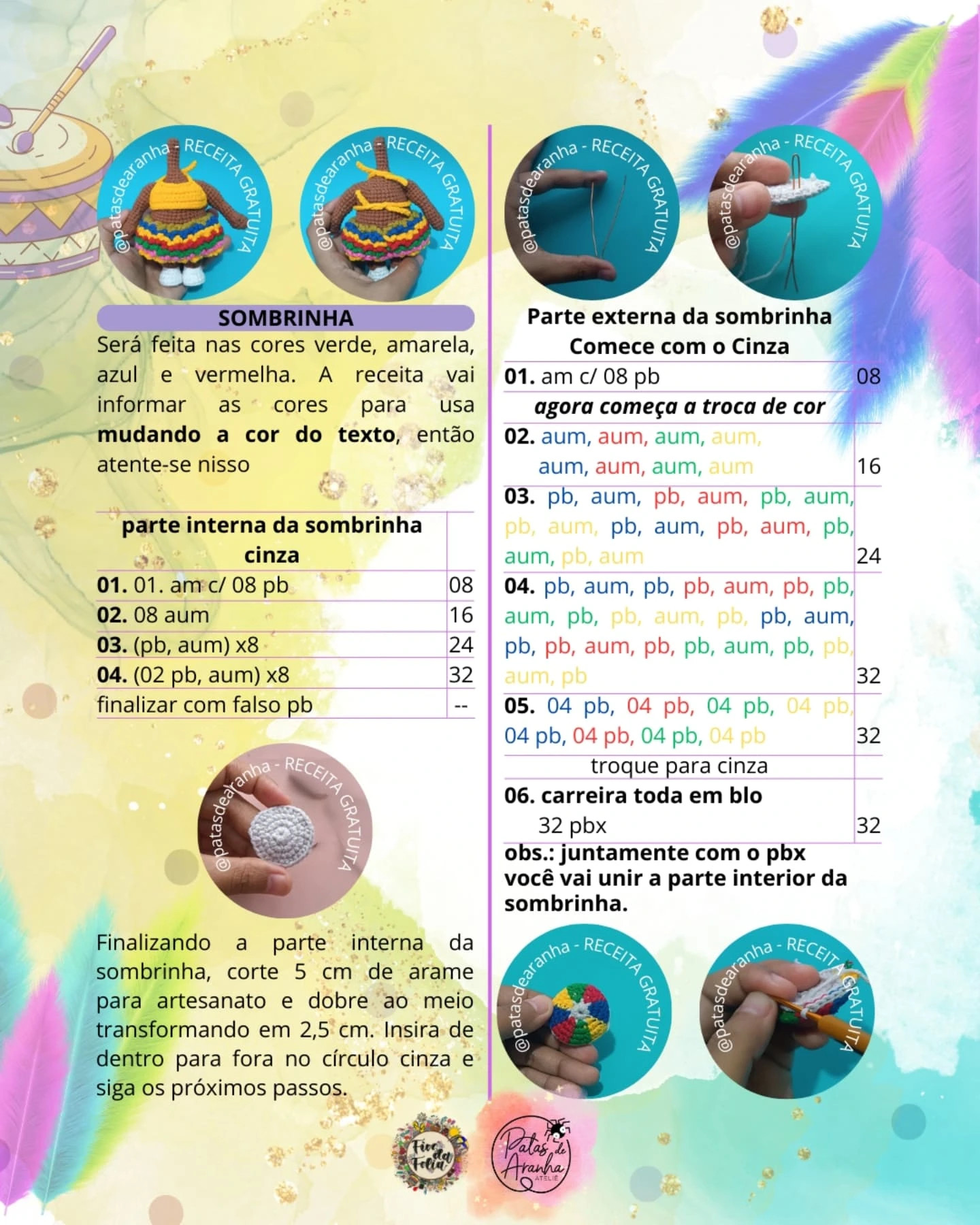 Gráfico de crochê grátis: Boneco Marisa, sem costura!