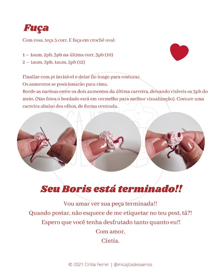 Gráfico de crochê grátis: Boris, o dragão