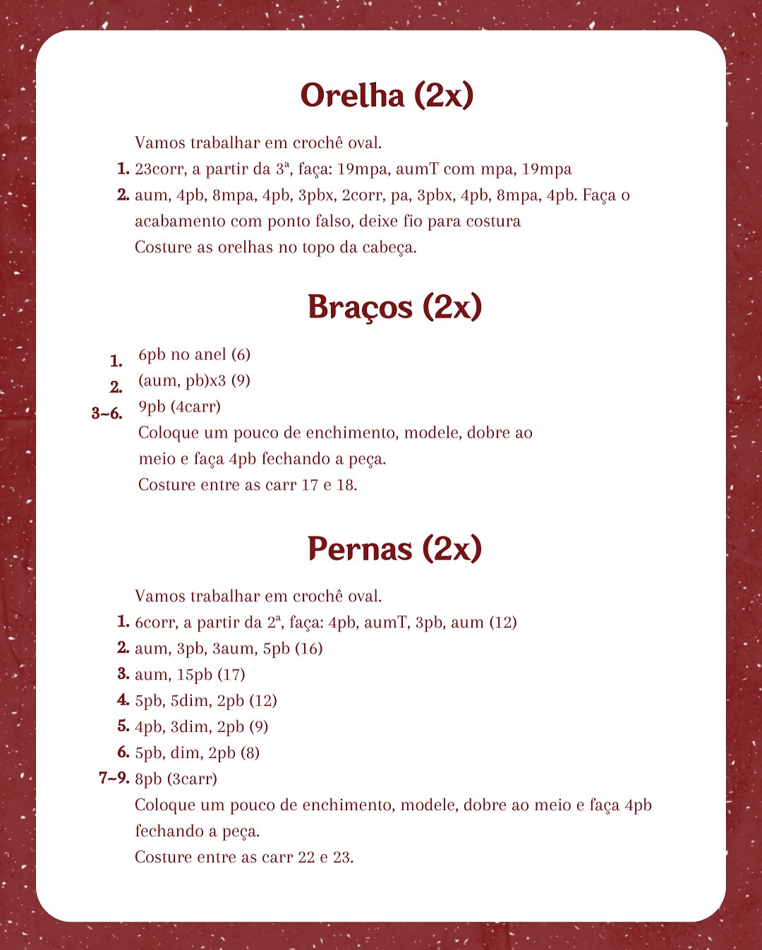 Gráfico de crochê grátis: coelhinha Mel