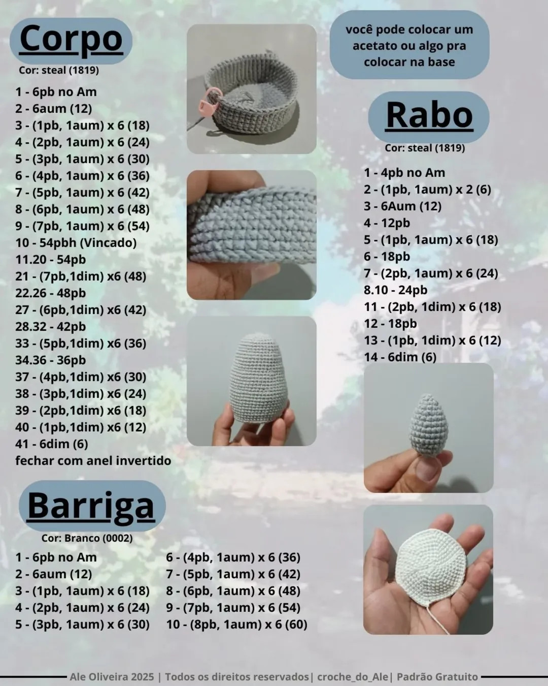 Gráfico de crochê grátis do meu amigo Totoro