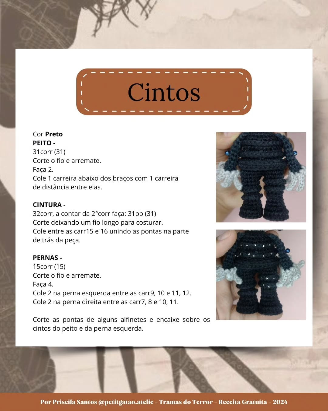Gráfico de crochê grátis: Edward Mãos de Tesoura