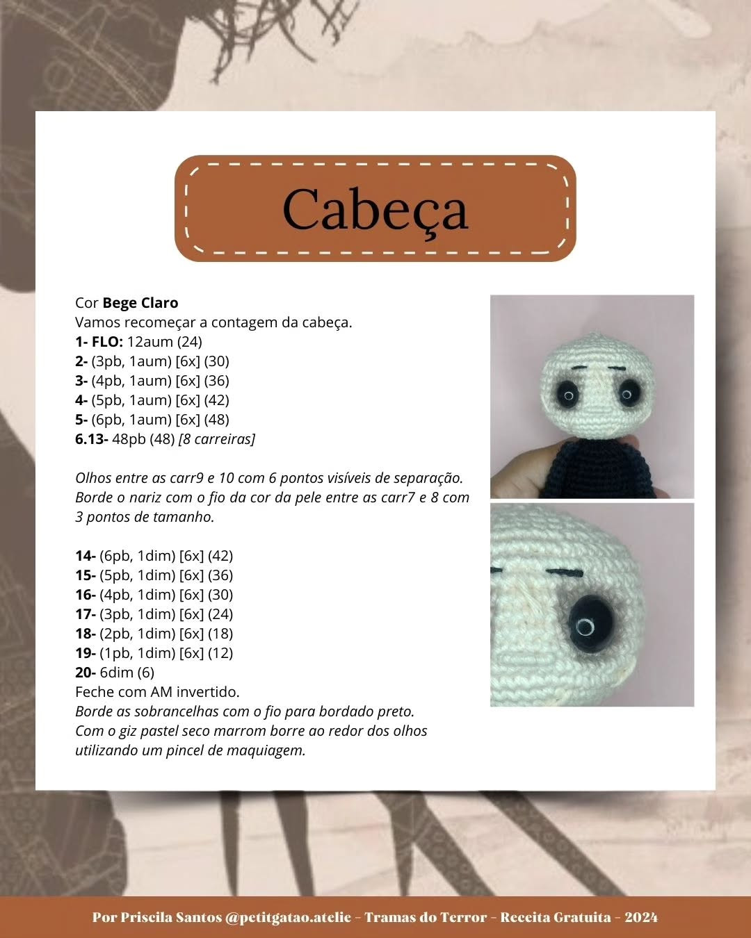 Gráfico de crochê grátis: Edward Mãos de Tesoura