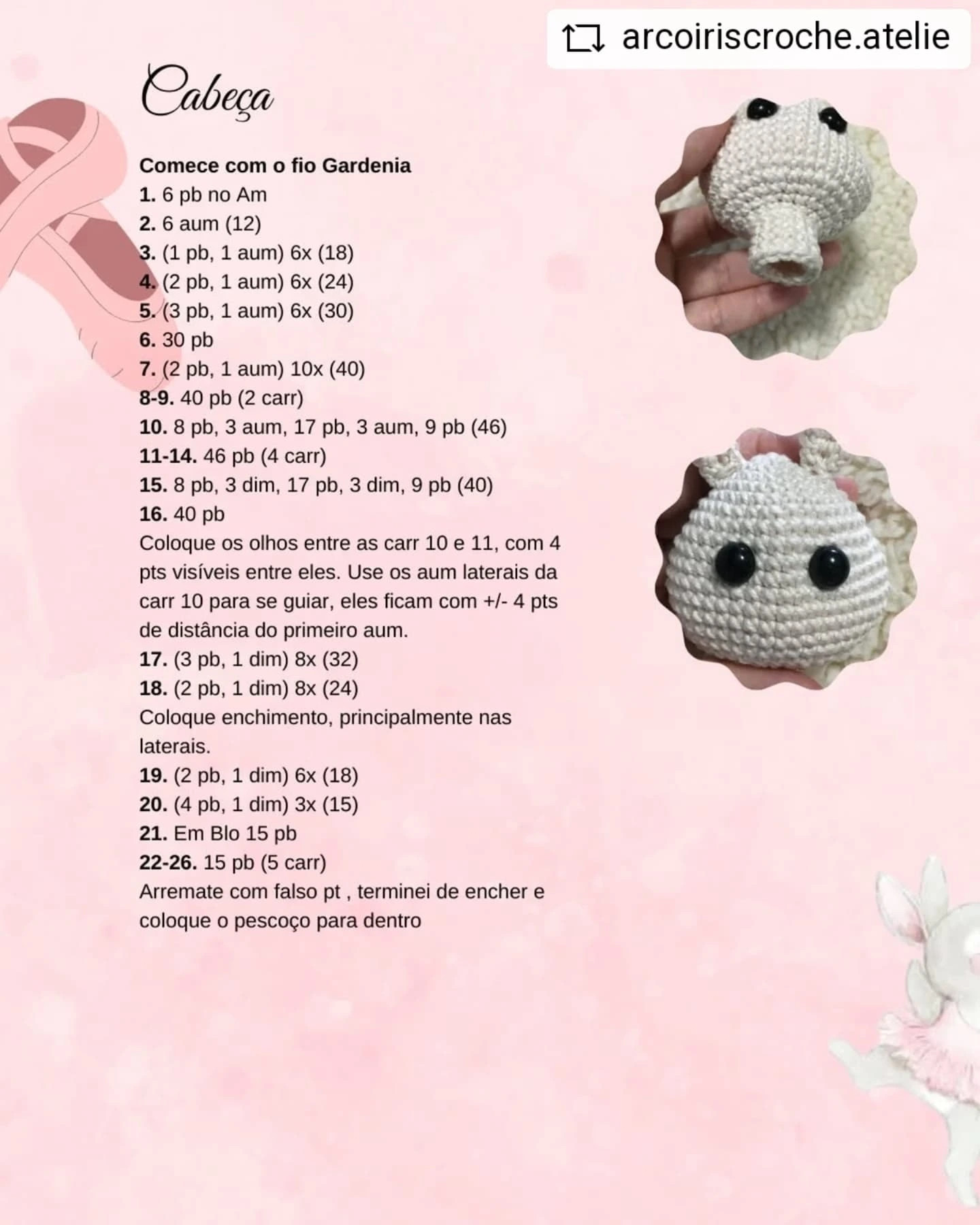 Gráfico de crochê grátis: Lili, a bailarina