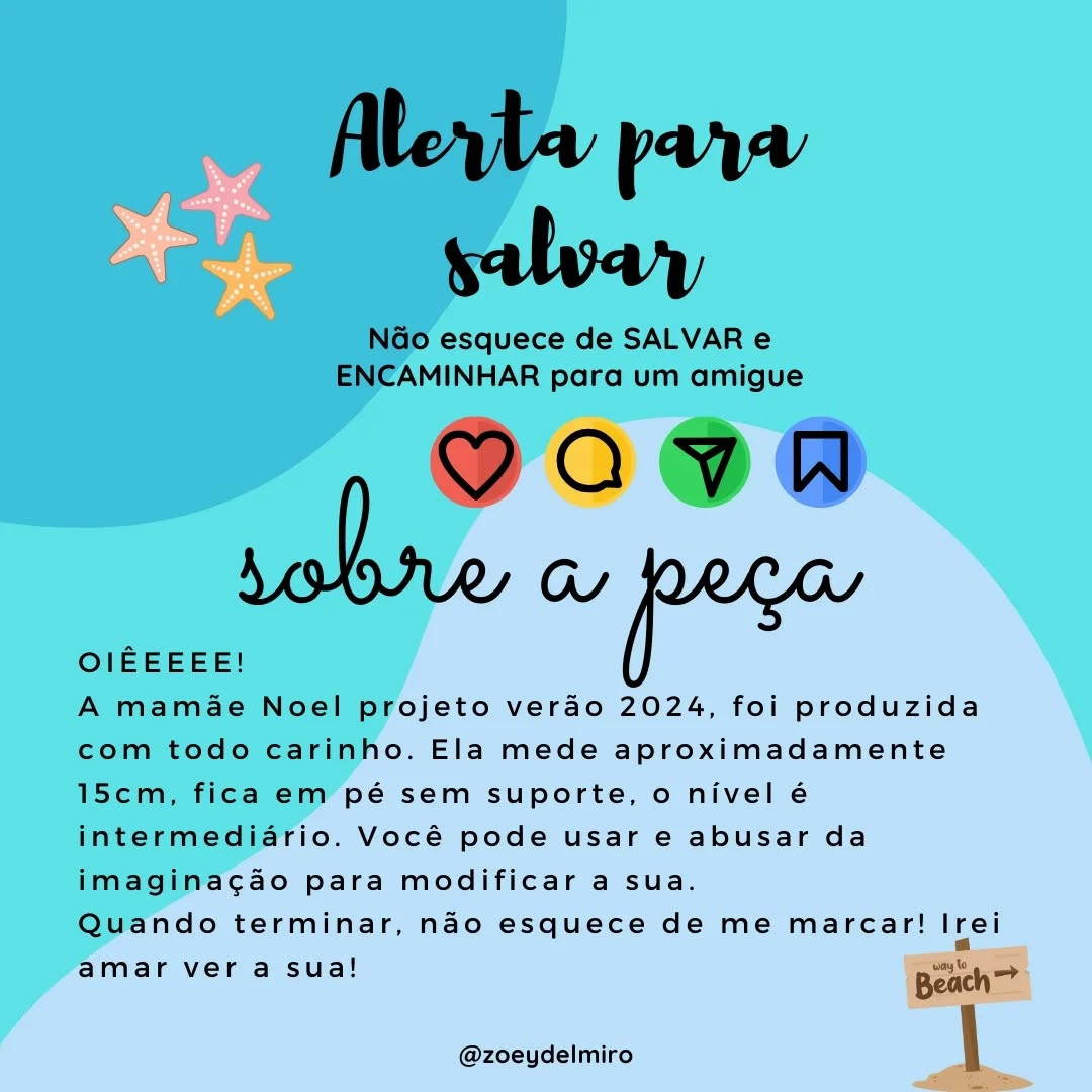 Gráfico de crochê grátis: Mamãe Noel Nordestina