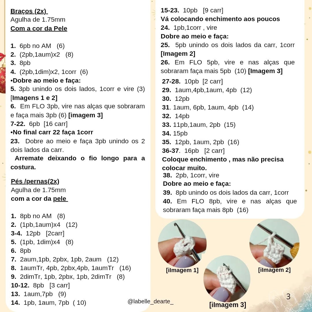 Gráfico de crochê grátis: Melina, a duende natalina de praia