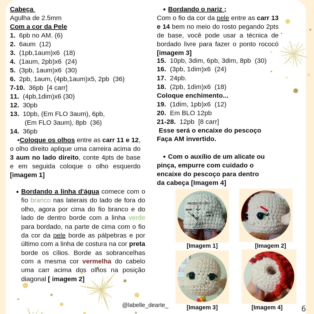 Gráfico de crochê grátis: Melina, a duende natalina de praia
