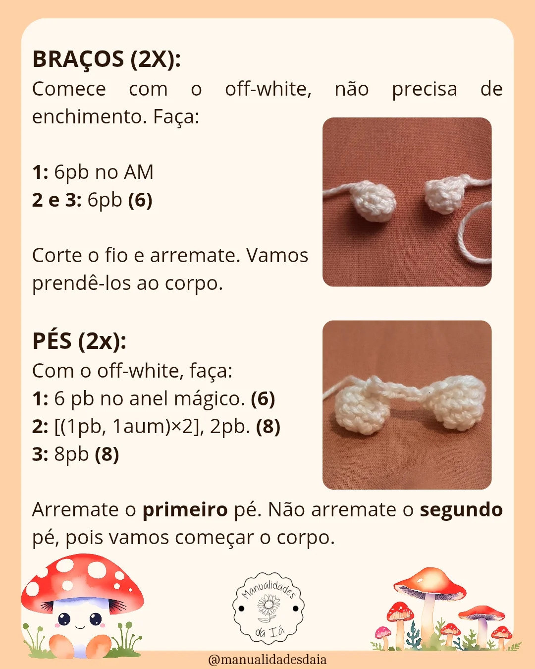 Gráfico de crochê grátis: Melino, o cogumelinho