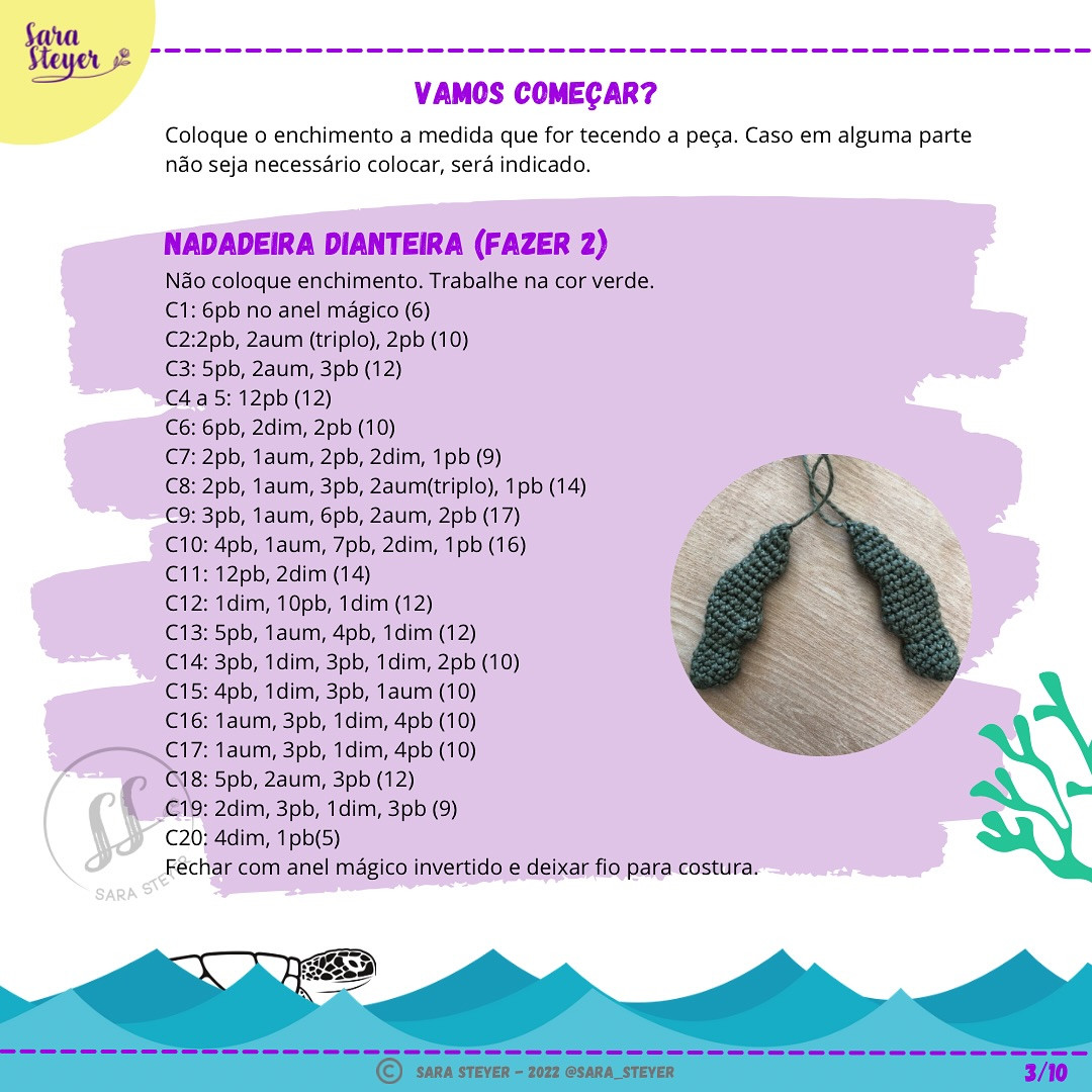 Gráfico de crochê grátis: Sr. Tartaruga