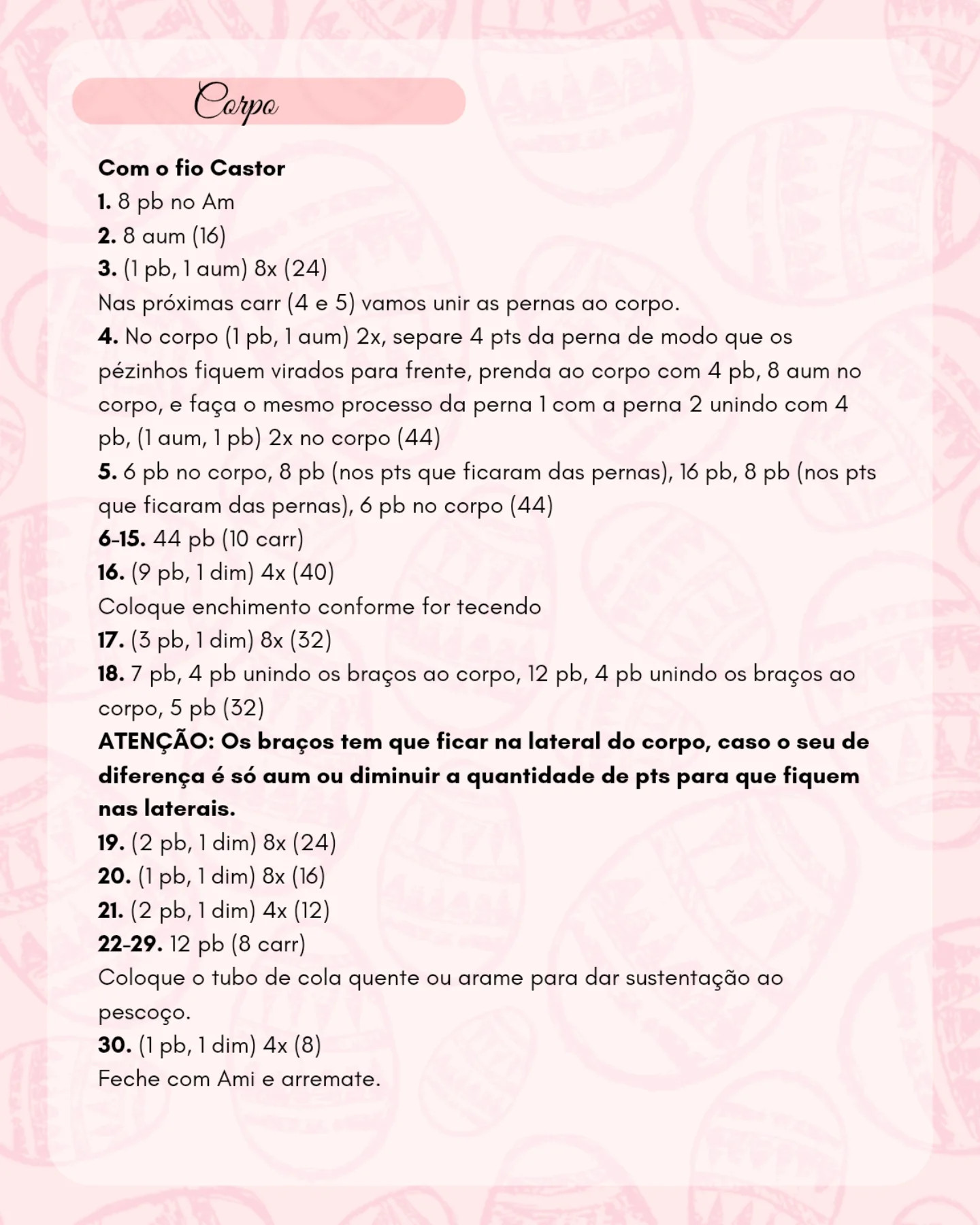 Gráfico de crochê grátis: Ursinho Théo com touca de coelho