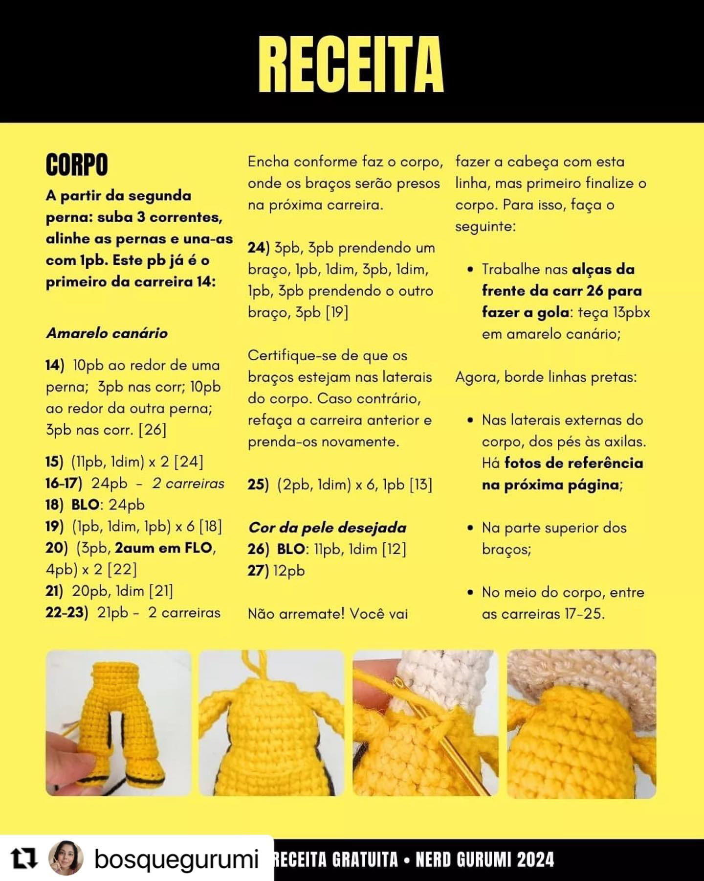Gráfico de crochê gratuito: A Noiva de Kill Bill
