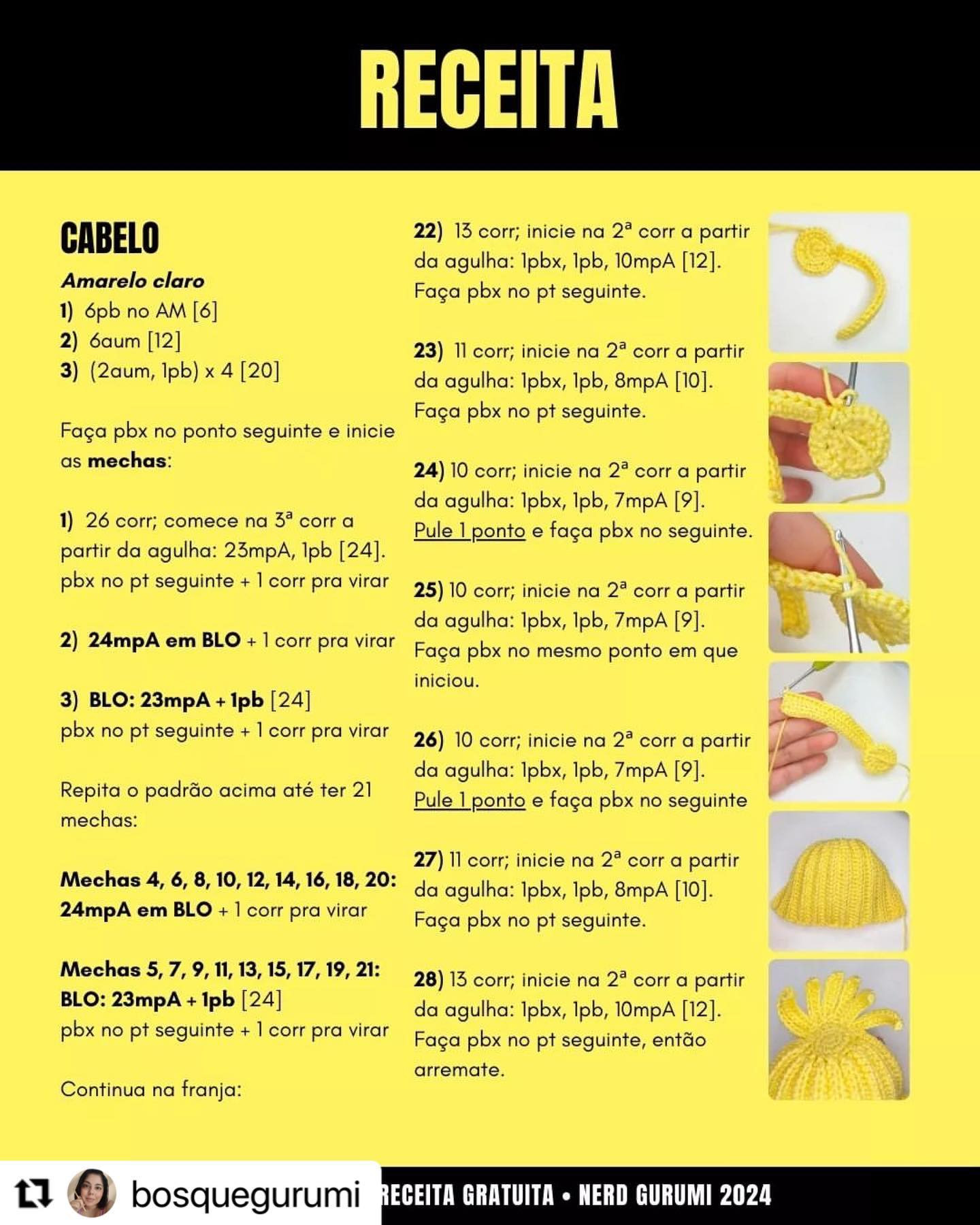 Gráfico de crochê gratuito: A Noiva de Kill Bill