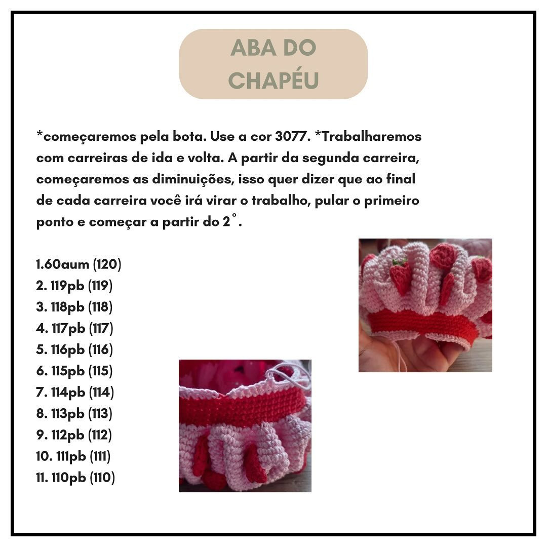 Gráfico de crochê gratuito: Boneca Moranguinho