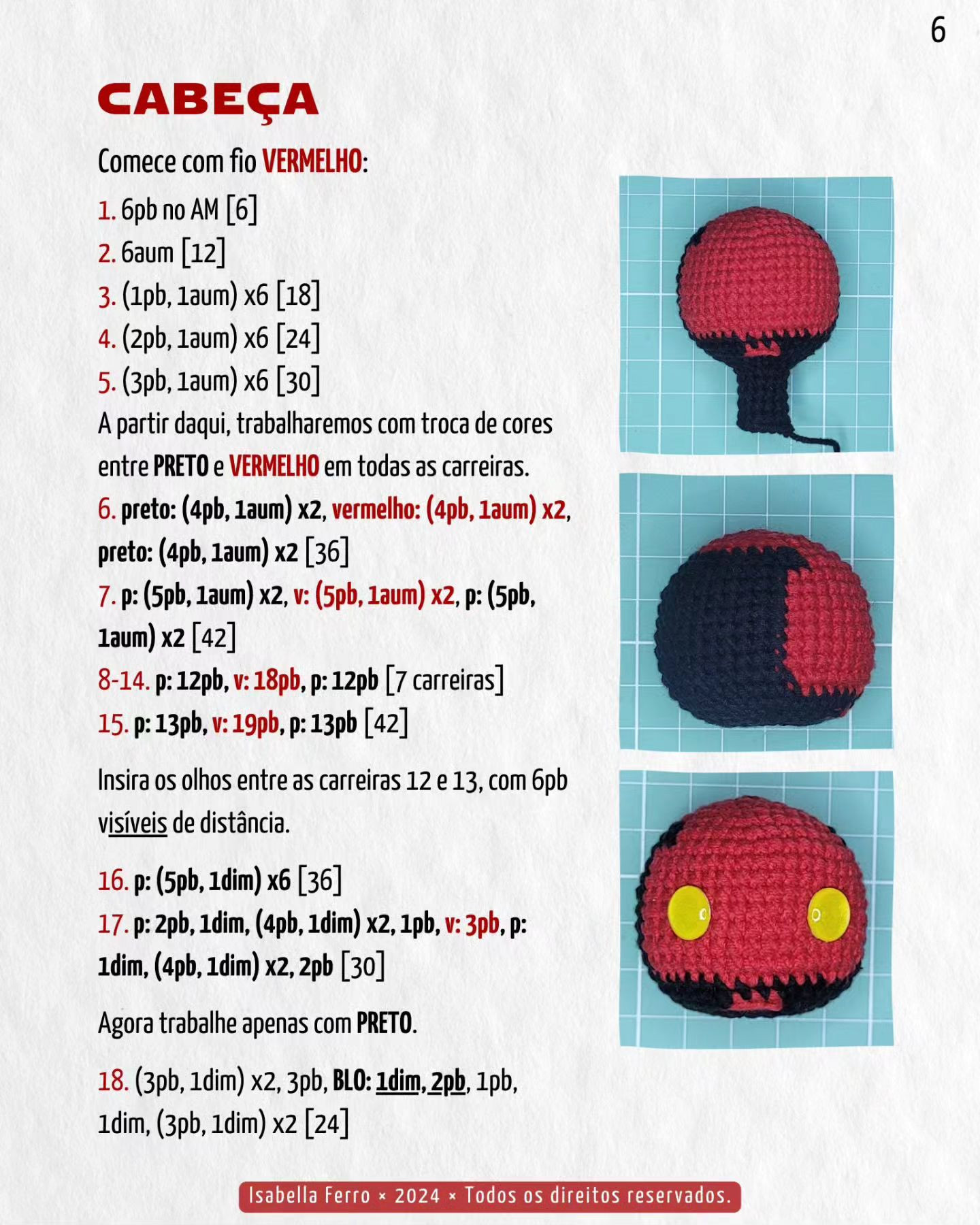 Gráfico de crochê gratuito: Boneco fofo!