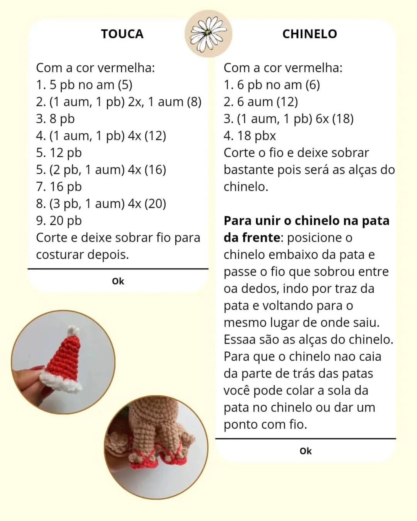 Gráfico de crochê gratuito: cachorrinho de praia de Natal