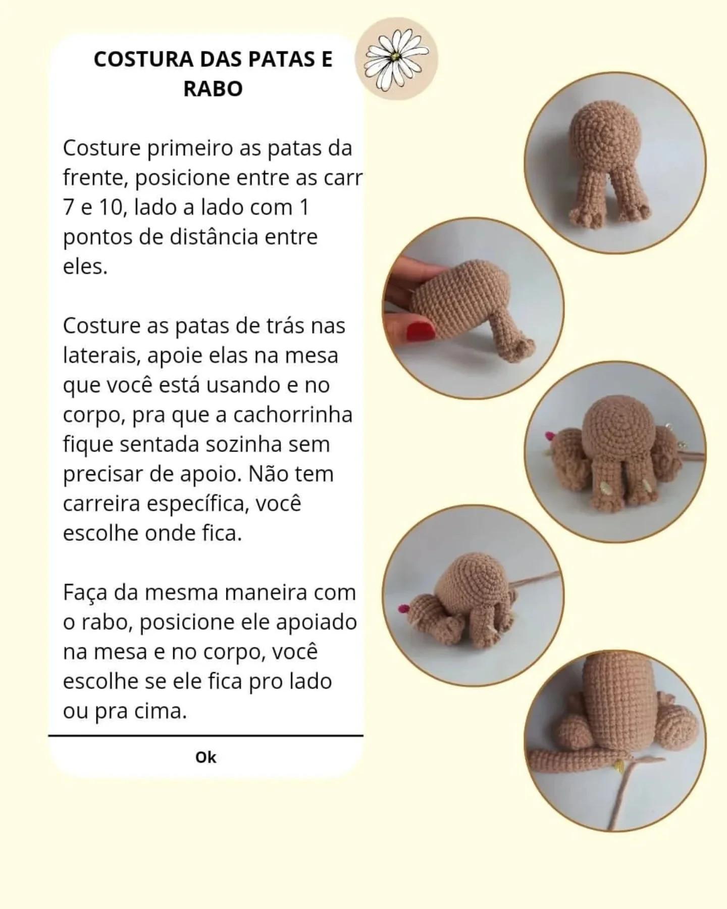 Gráfico de crochê gratuito: cachorrinho de praia de Natal
