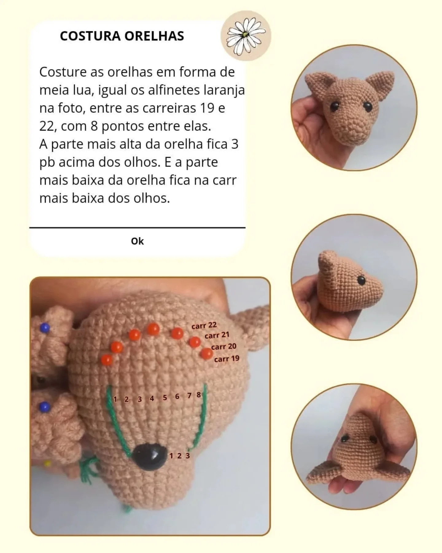 Gráfico de crochê gratuito: cachorrinho de praia de Natal