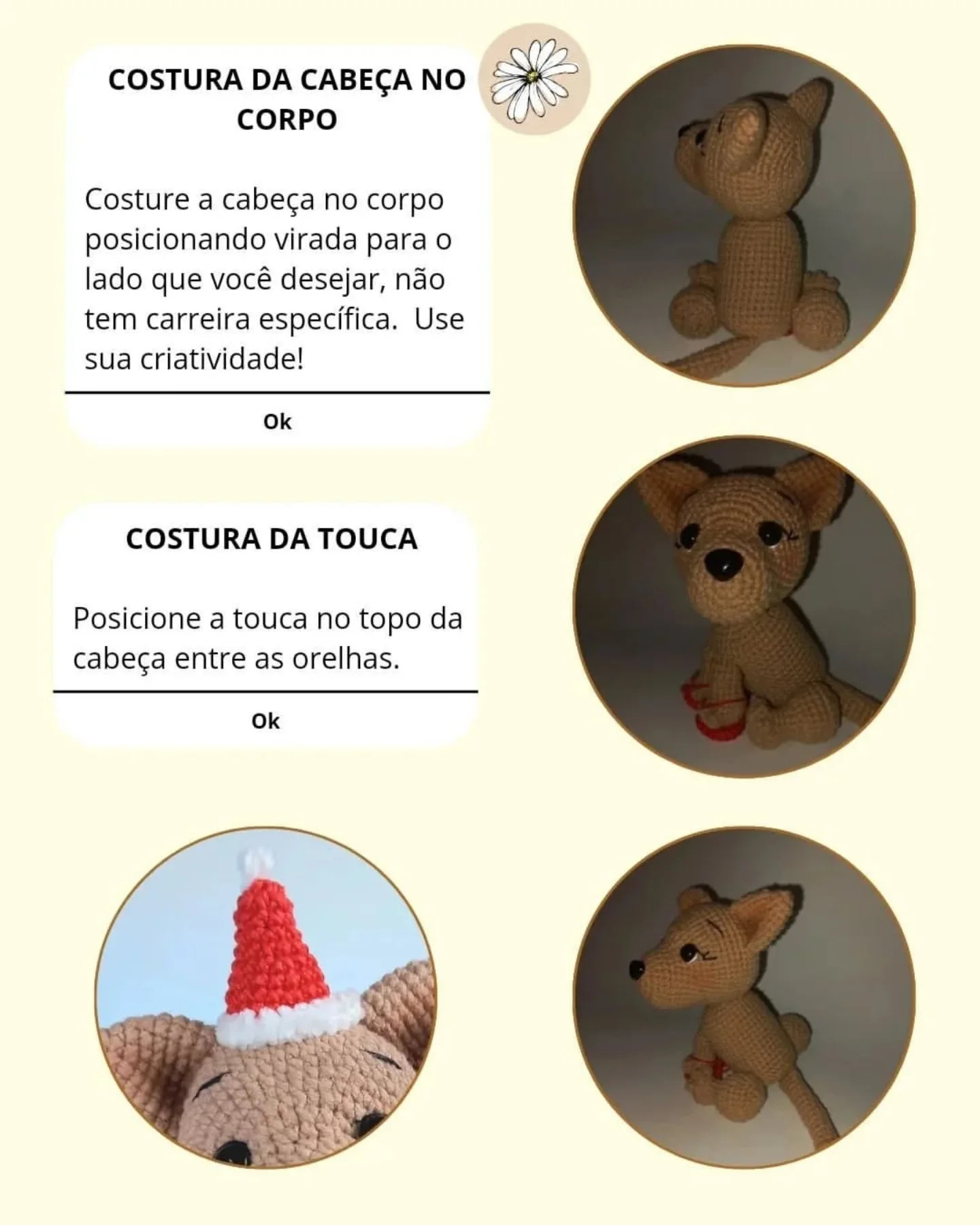 Gráfico de crochê gratuito: cachorrinho de praia de Natal