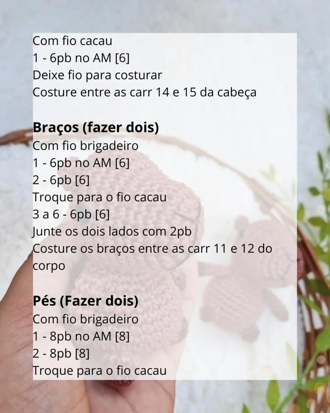 Gráfico de crochê gratuito: Capivara fofa!
