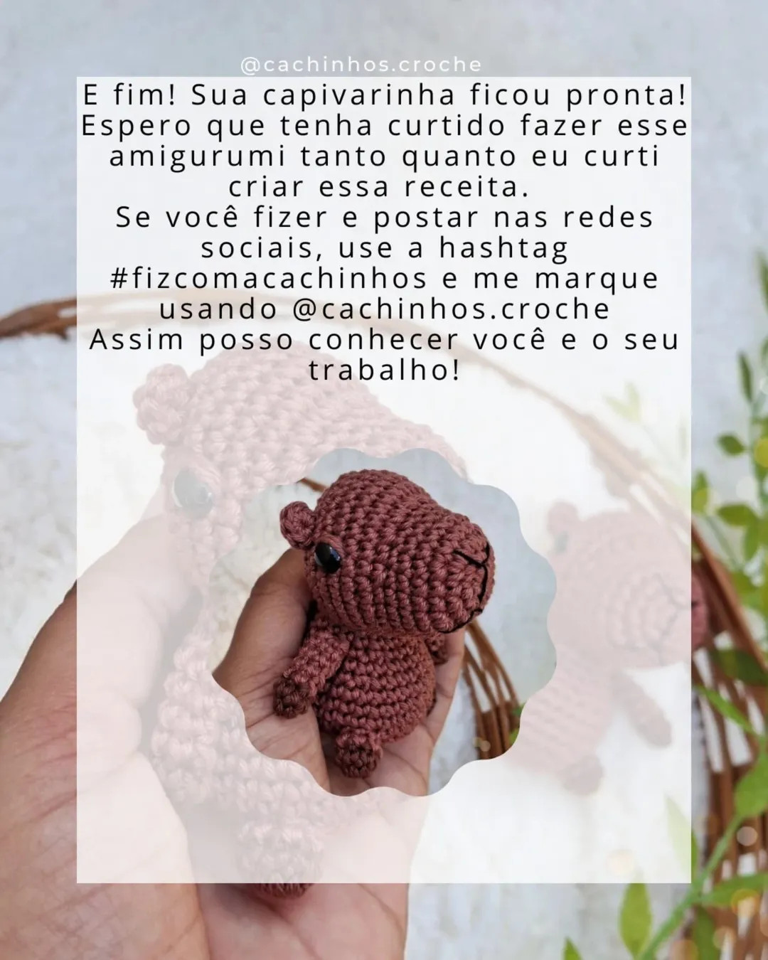 Gráfico de crochê gratuito: Capivara fofa!